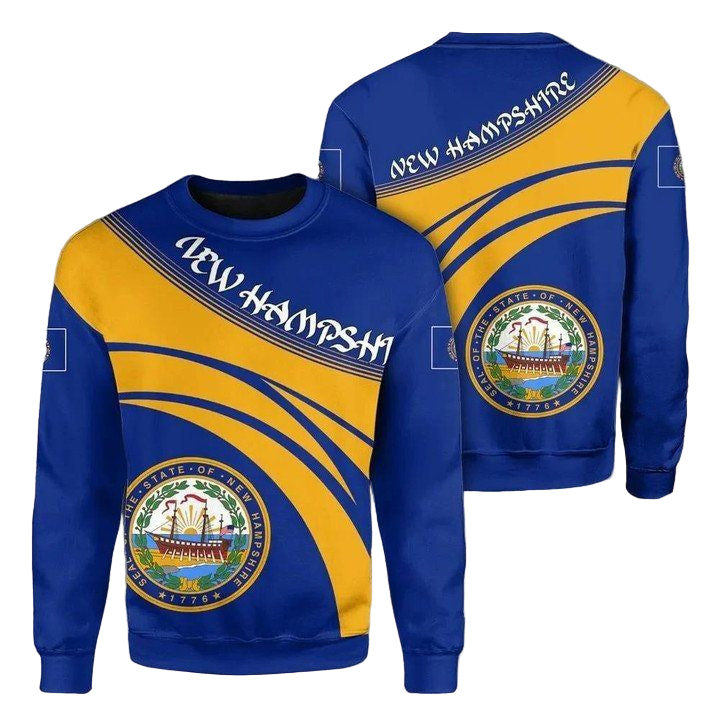 New Hampshire Coat Of Arms Sweater Cricket Style J5W ? Usalast