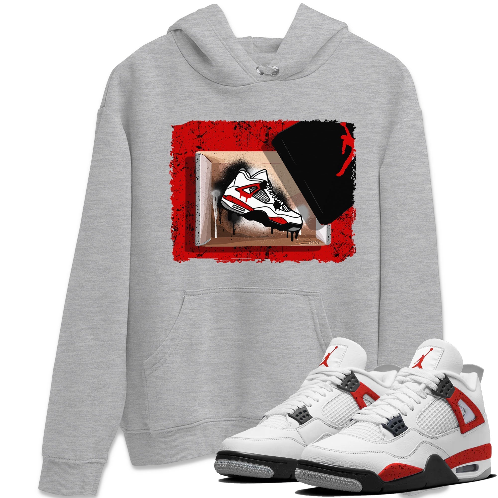 New Kicks Sneaker Tee - Air Jordan 4 Red Cement