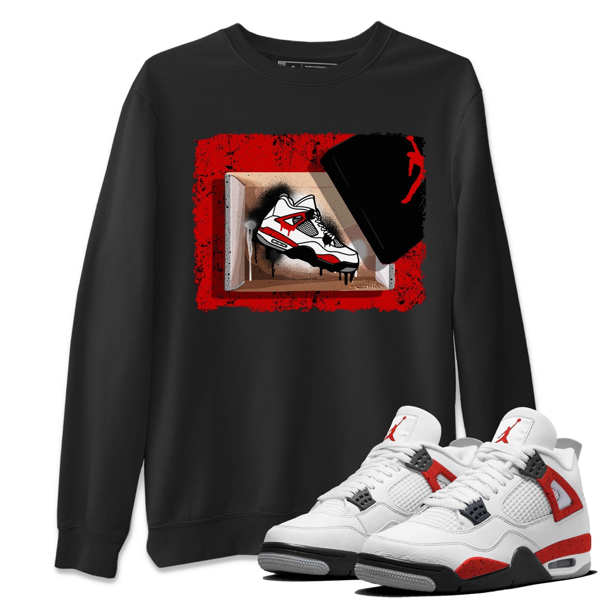 New Kicks Sneaker Tee - Air Jordan 4 Red Cement