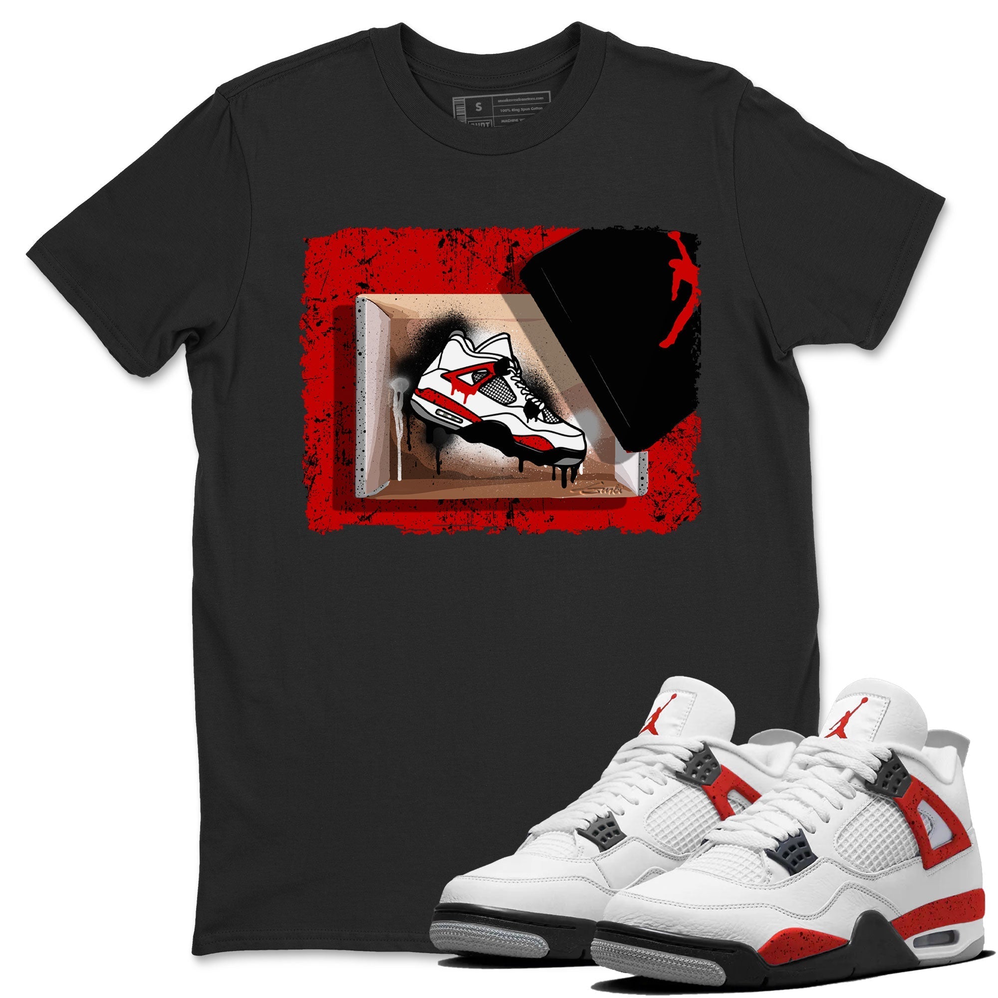 New Kicks Sneaker Tee - Air Jordan 4 Red Cement