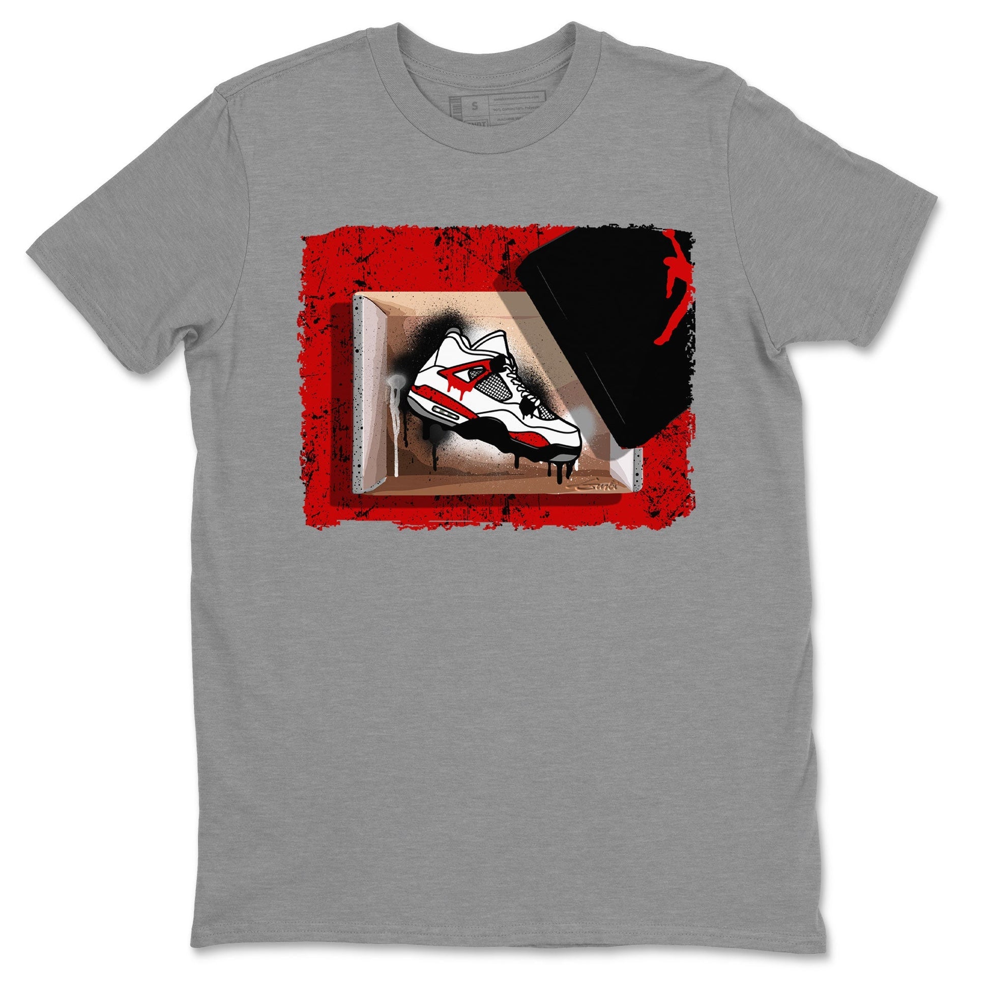 New Kicks Sneaker Tee - Air Jordan 4 Red Cement