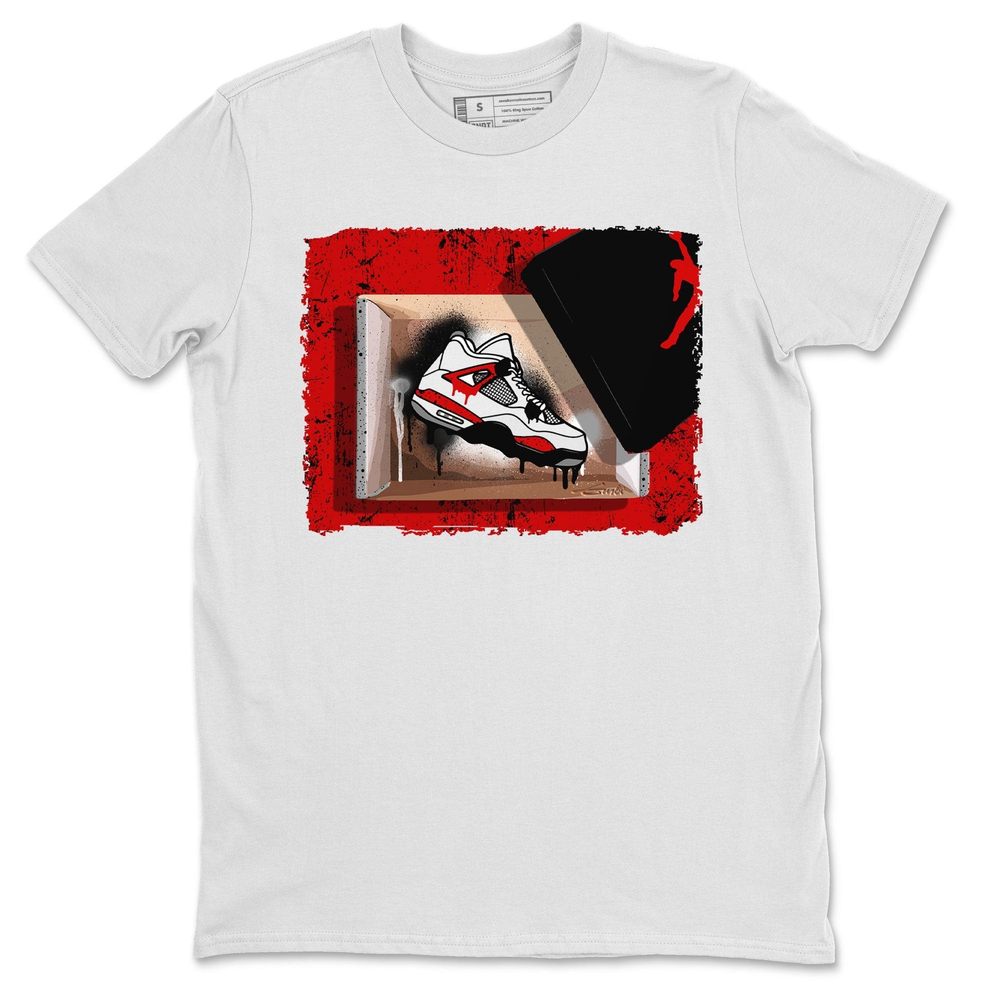 New Kicks Sneaker Tee - Air Jordan 4 Red Cement
