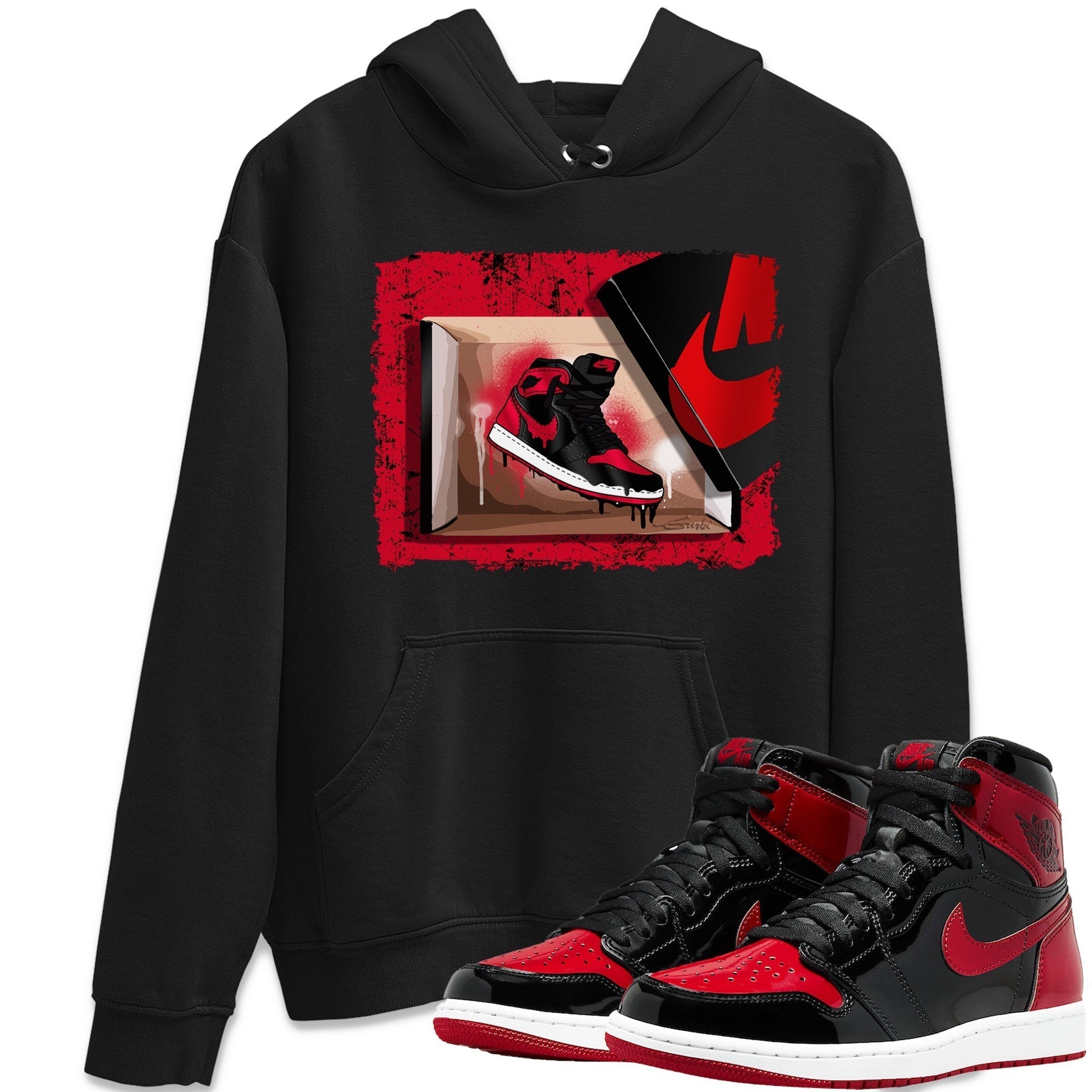 New Kicks Unisex Tops - Air Jordan 1 Bred Patent