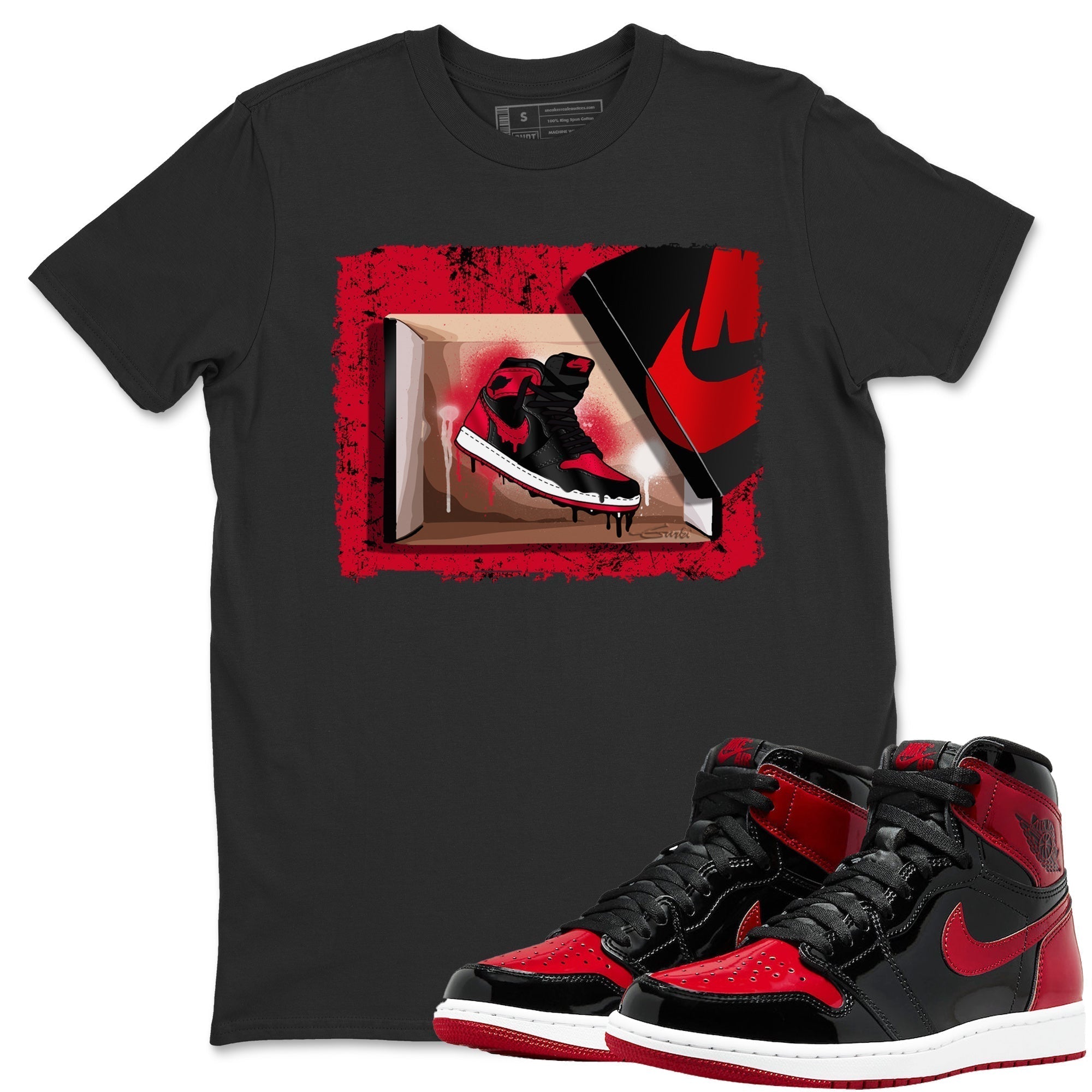 New Kicks Unisex Tops - Air Jordan 1 Bred Patent