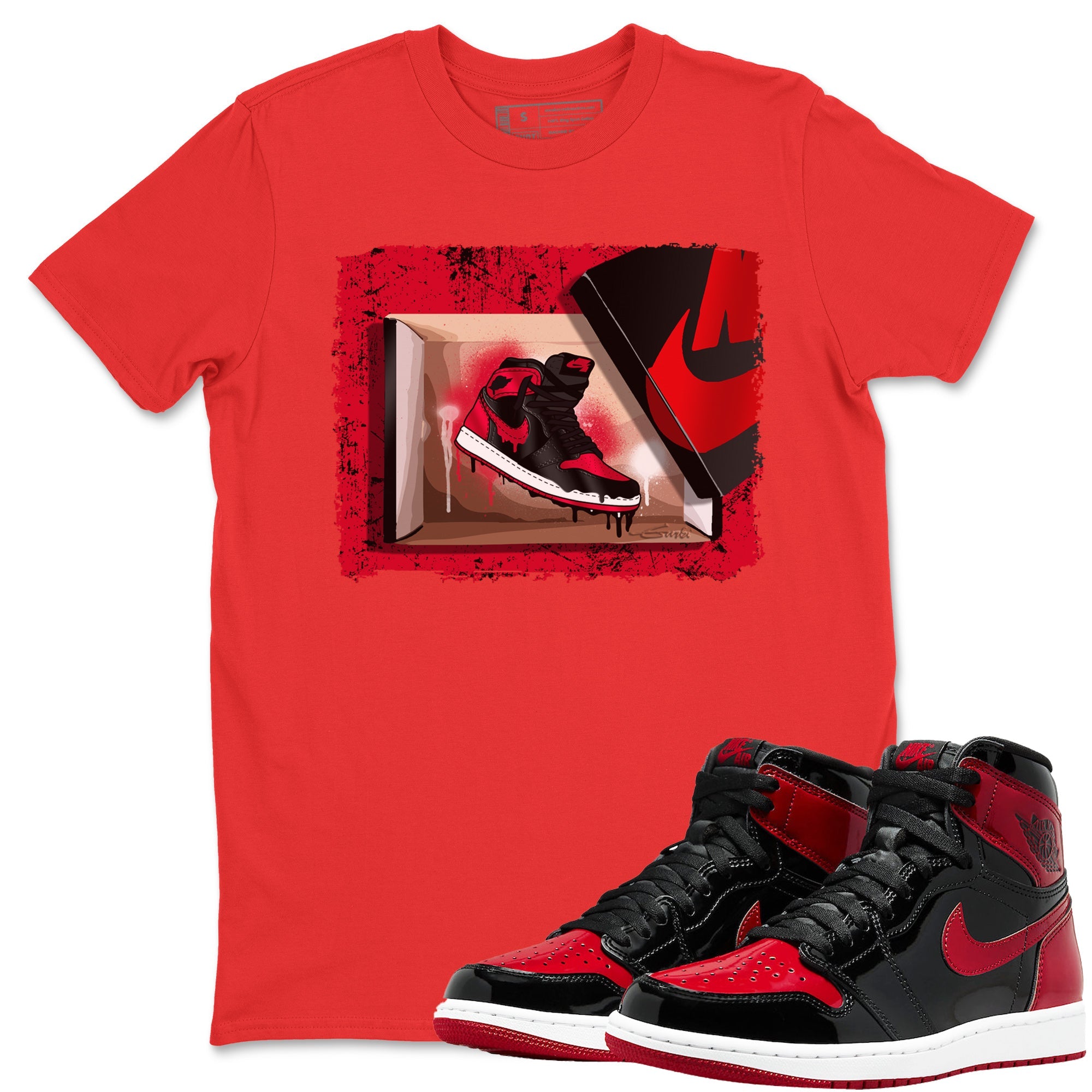 New Kicks Unisex Tops - Air Jordan 1 Bred Patent