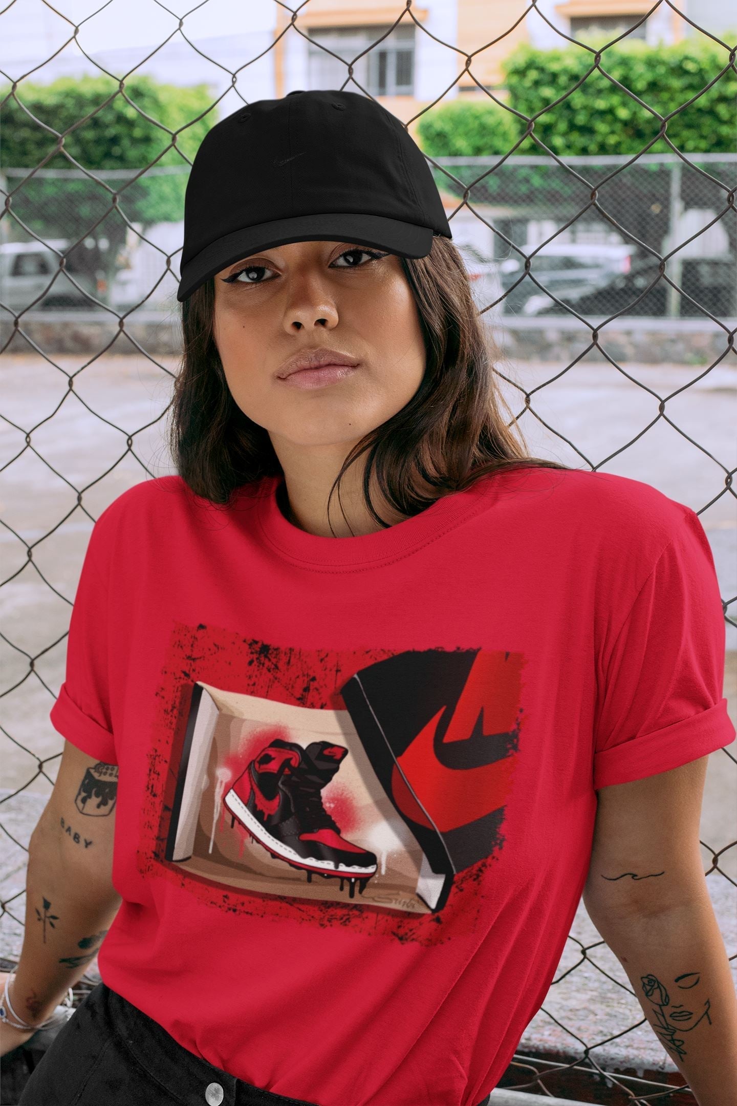 New Kicks Unisex Tops - Air Jordan 1 Bred Patent