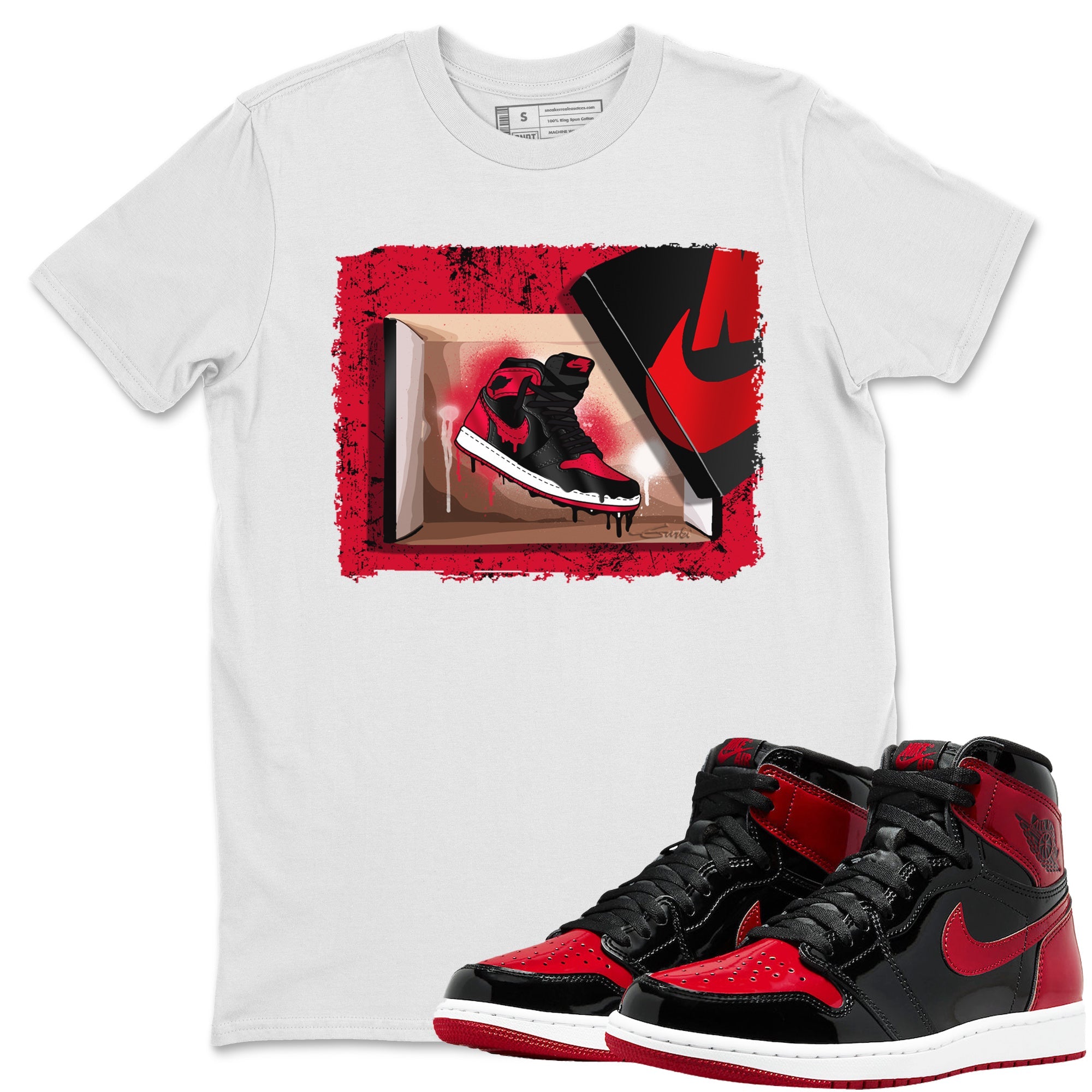 New Kicks Unisex Tops - Air Jordan 1 Bred Patent