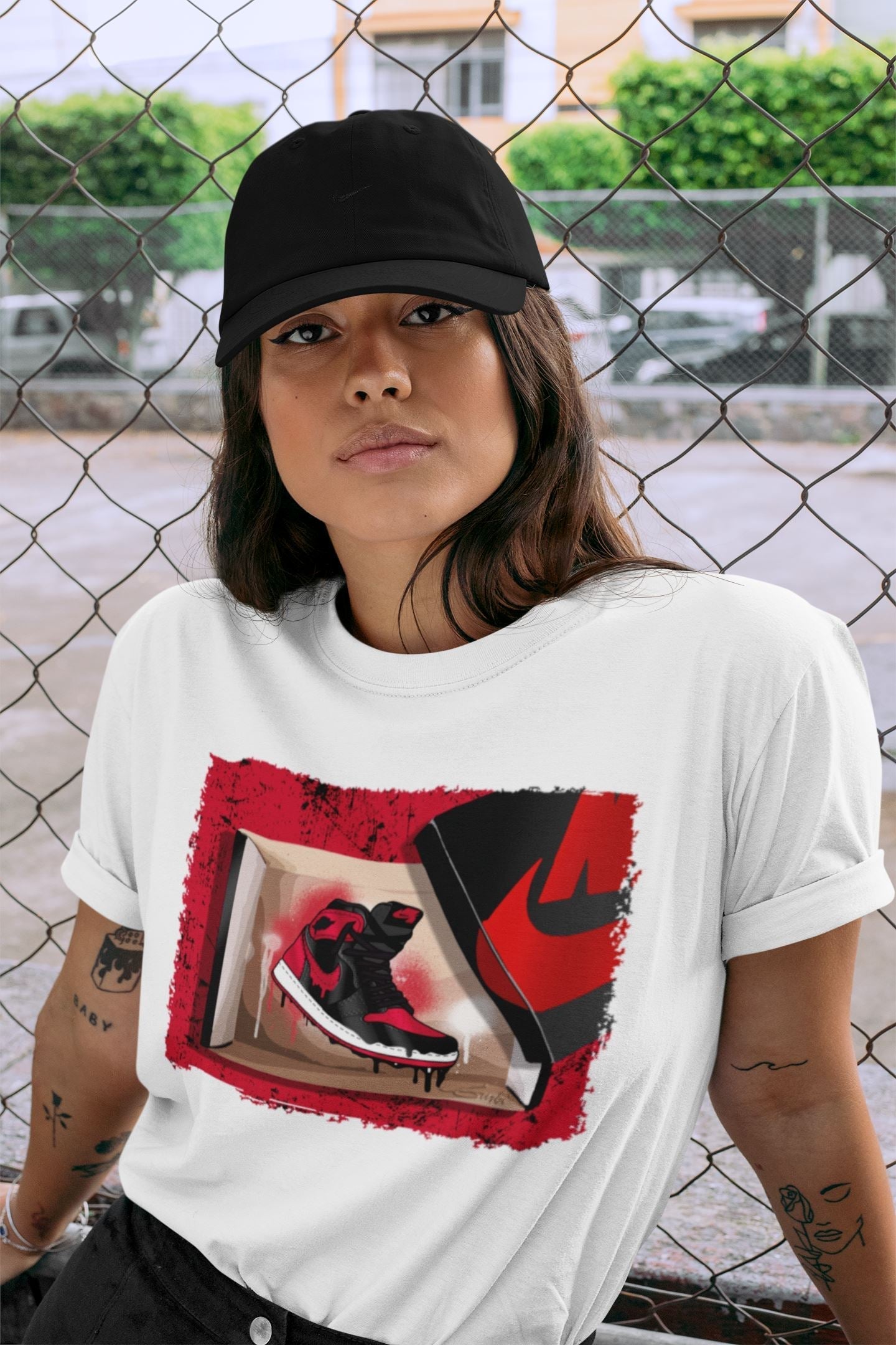 New Kicks Unisex Tops - Air Jordan 1 Bred Patent
