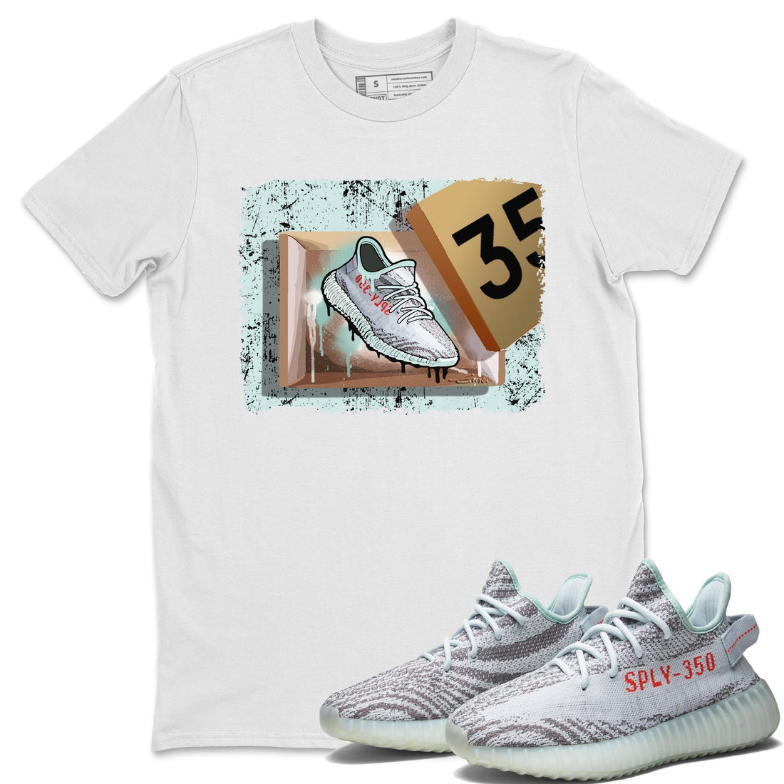 New Kicks Unisex Tops - Yeezy 350 Blue Tint