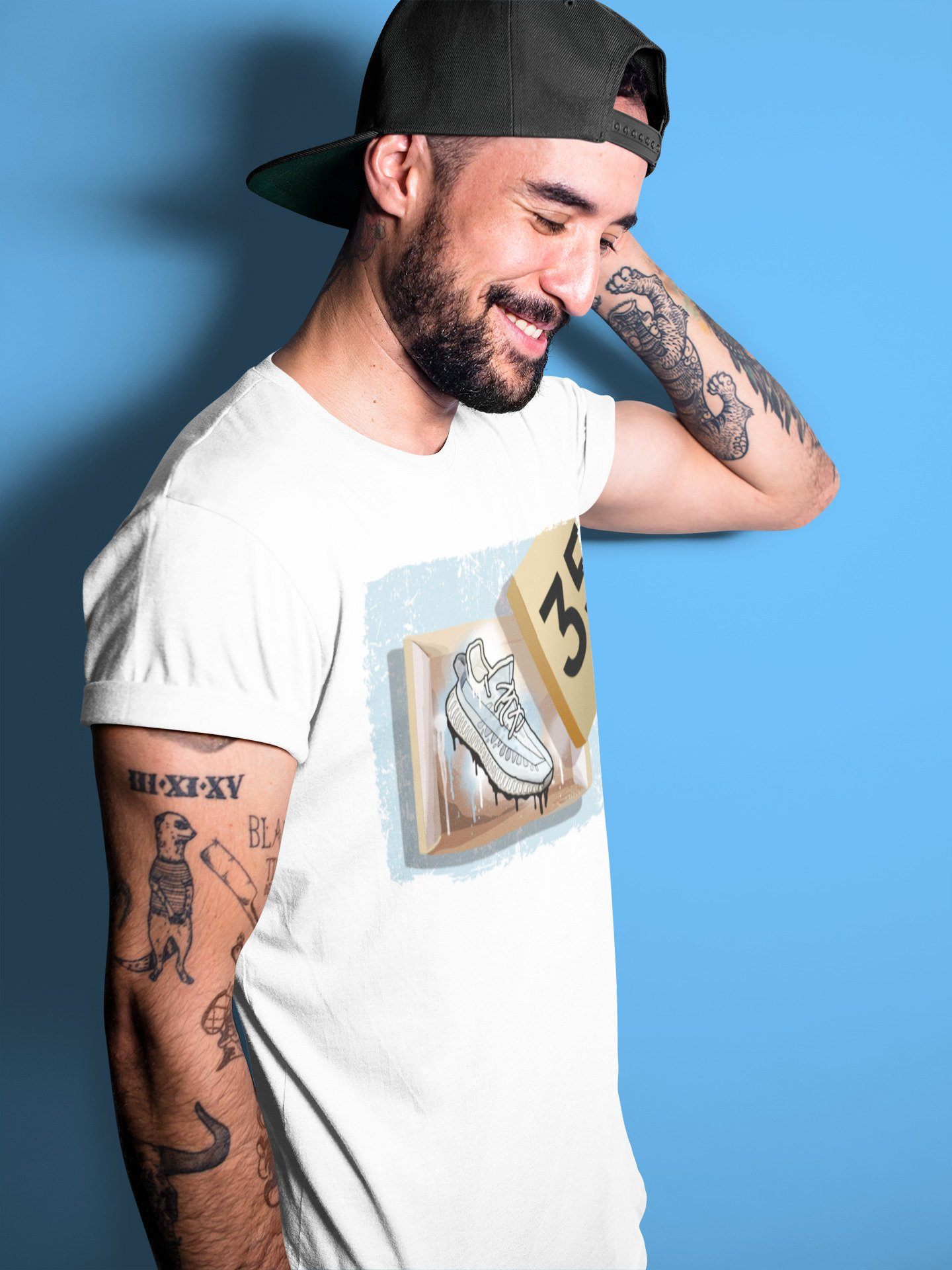 New Kicks Unisex Tops - Yeezy 350 Mono Ice