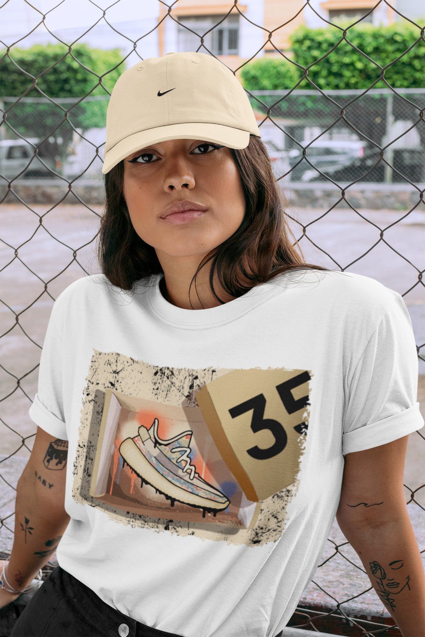 New Kicks Unisex Tops - Yeezy 350 MX Oat