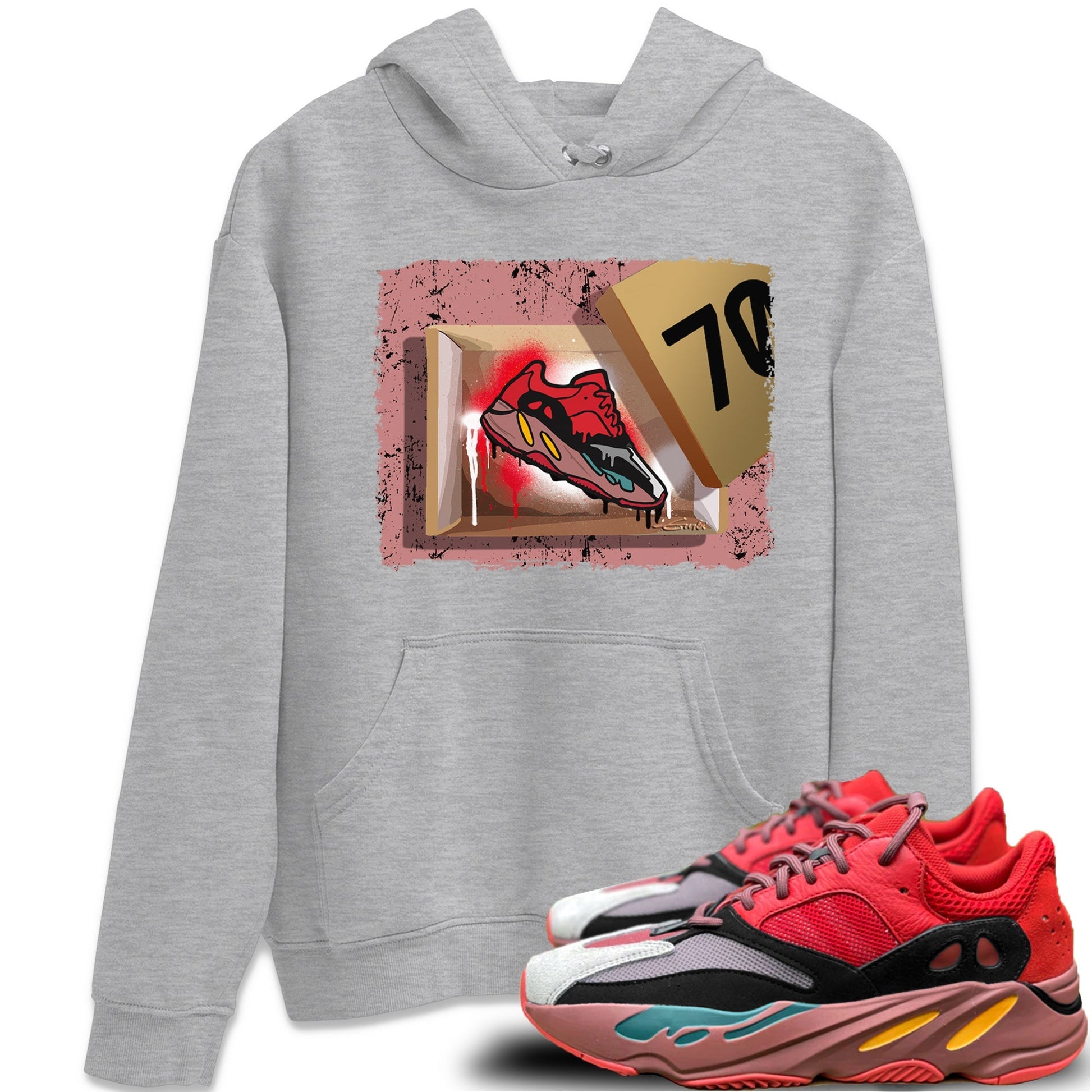 New Kicks Unisex Tops - Yeezy 700 Hi-Res Red