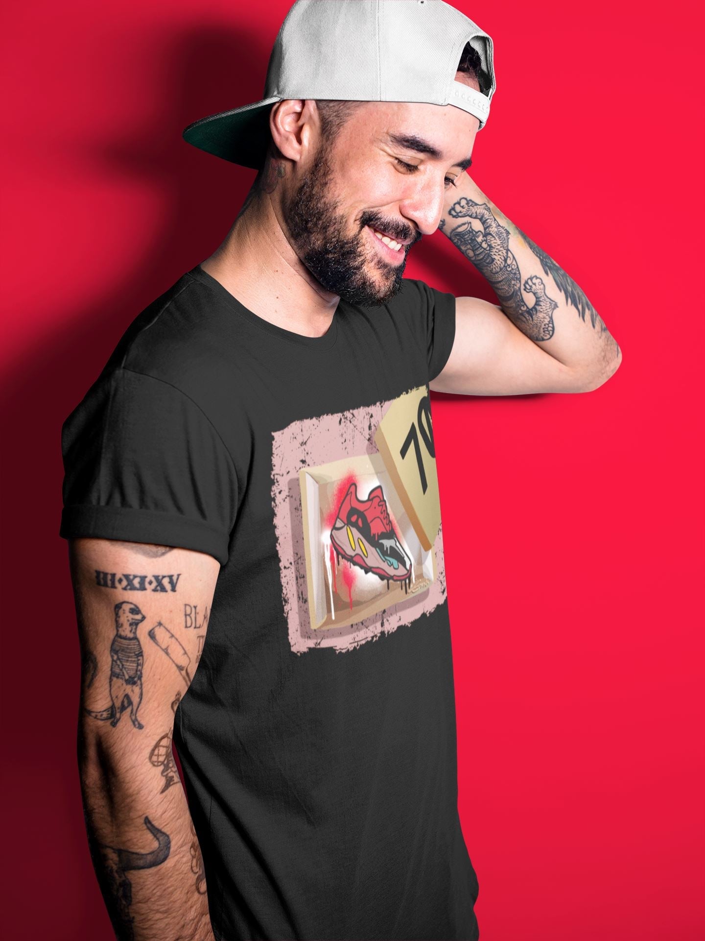 New Kicks Unisex Tops - Yeezy 700 Hi-Res Red