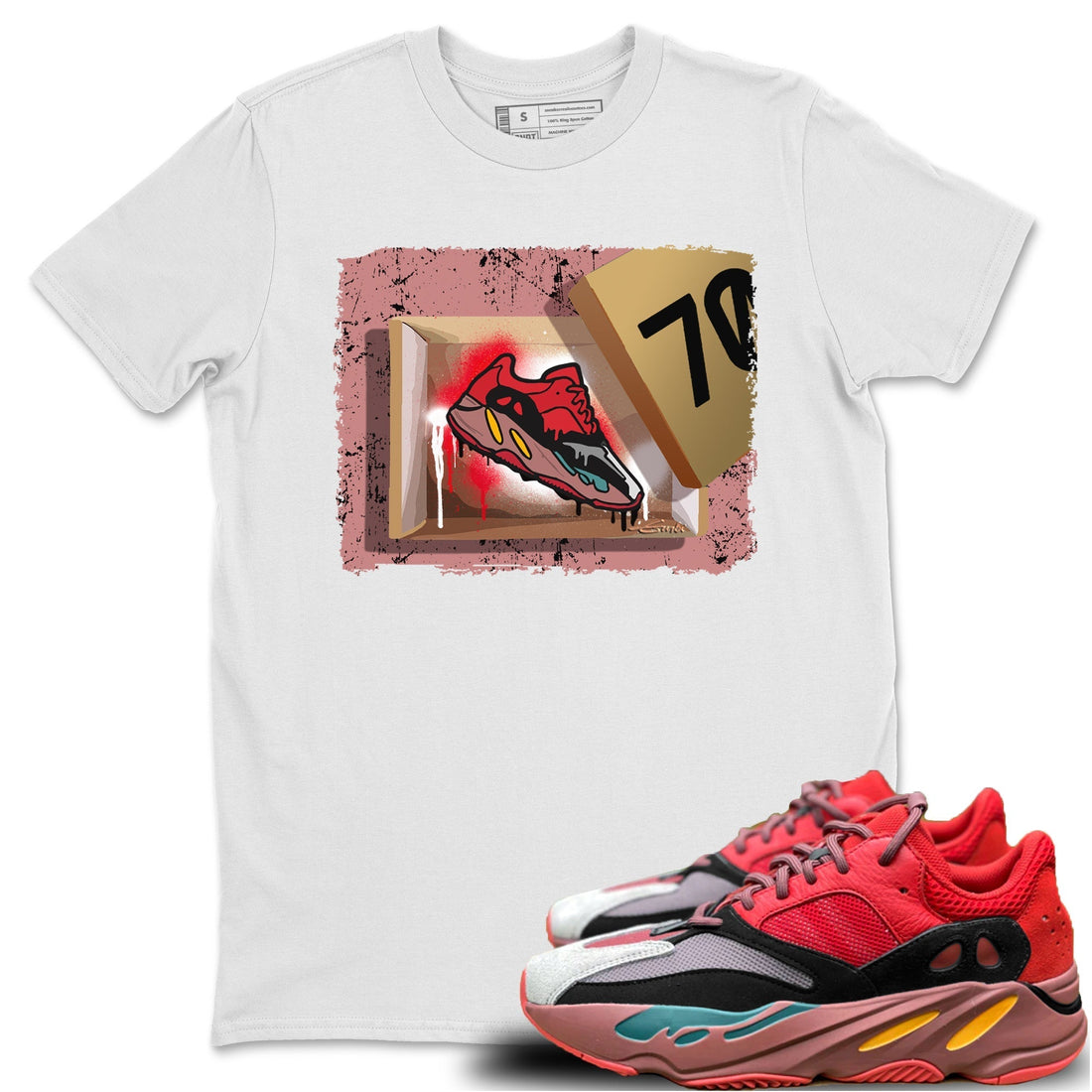 New Kicks Unisex Tops - Yeezy 700 Hi-Res Red