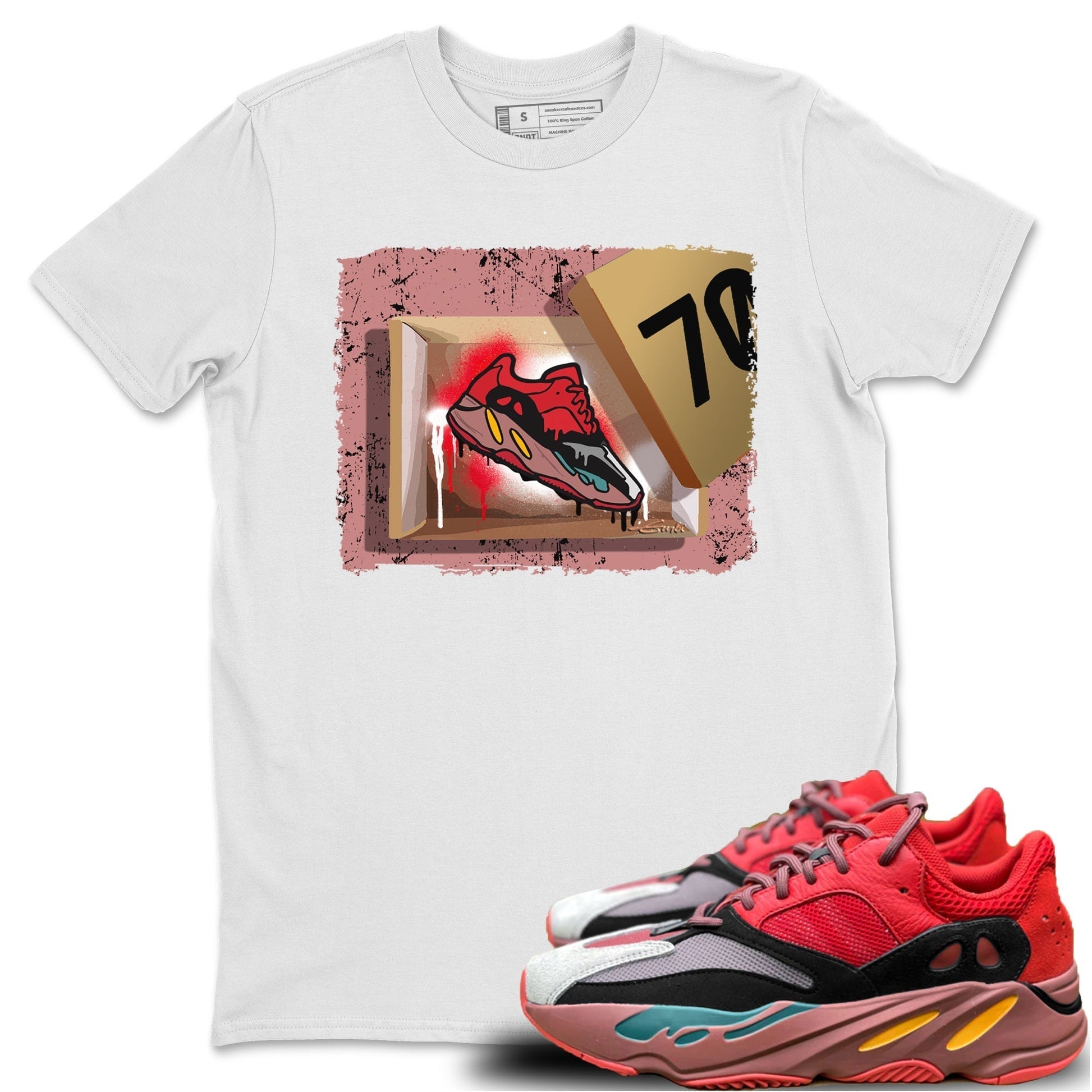 New Kicks Unisex Tops - Yeezy 700 Hi-Res Red