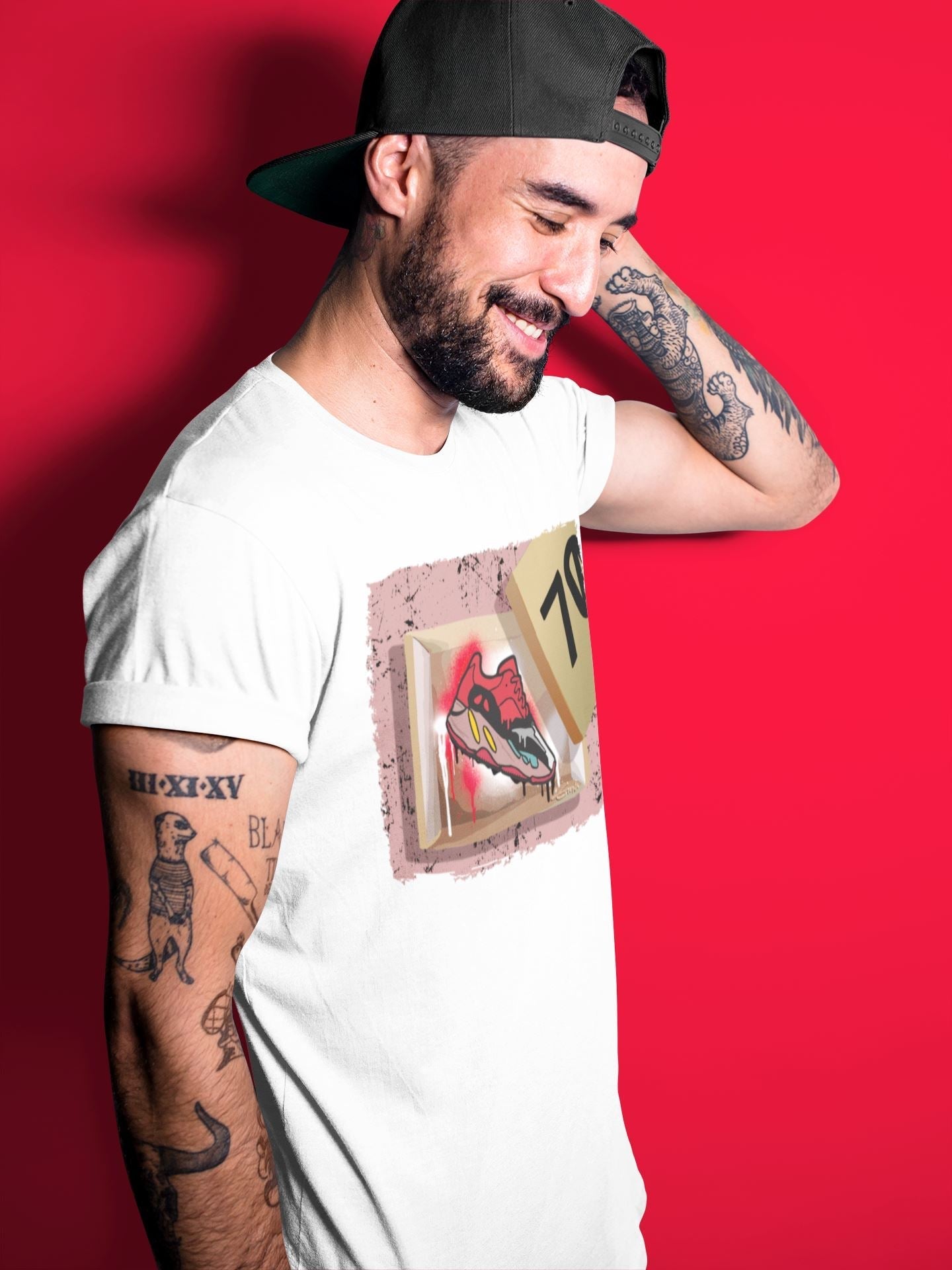 New Kicks Unisex Tops - Yeezy 700 Hi-Res Red