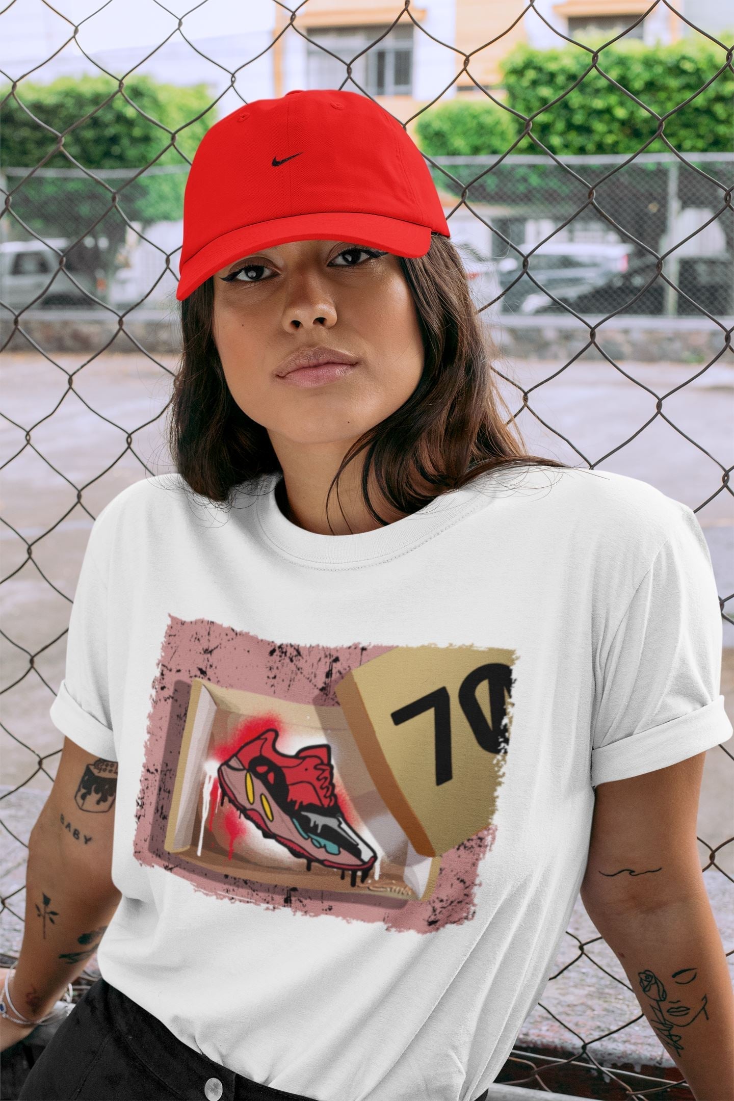 New Kicks Unisex Tops - Yeezy 700 Hi-Res Red