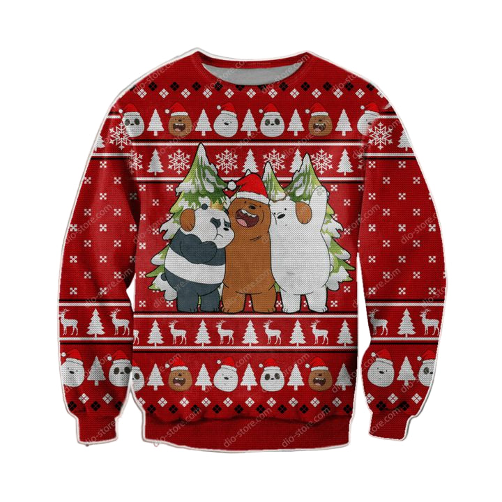 New We Bare Bears Christmas Sweater ? Usalast