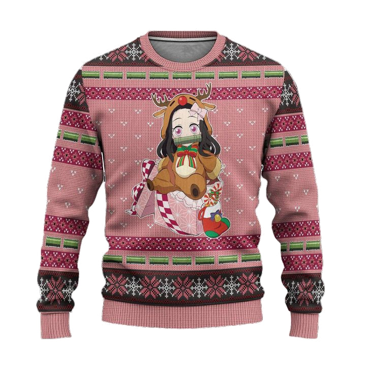 Nezuko Demon Slayer Anime Ugly Christmas Sweater Xmas Gift ? Usalast