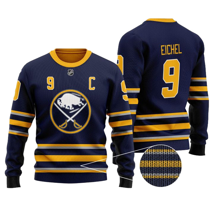Nhl Buffalo Sabres Eichel 9 Black Wool Sweater ? Usalast