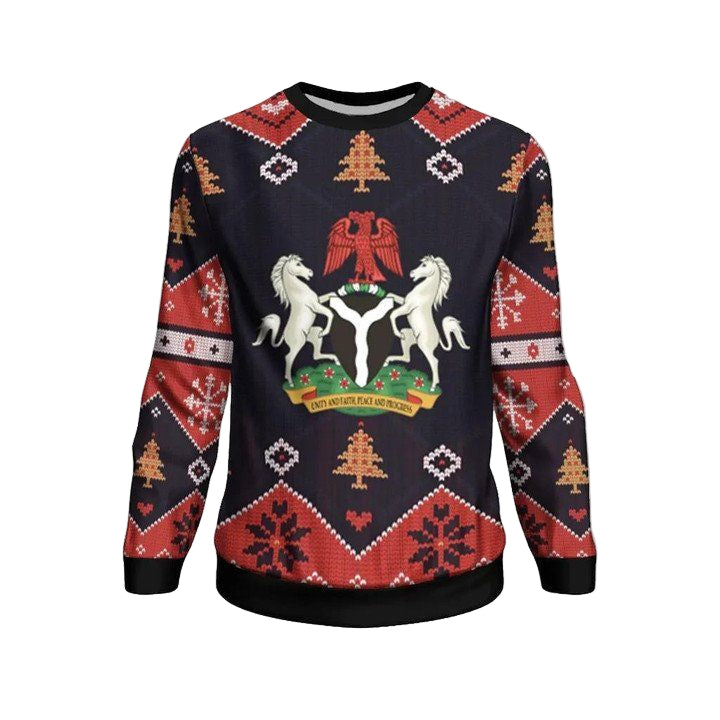 Nigeria Christmas Sweater ? Santa Claus Ho Ho Ho ? Bn1810 ? Usalast