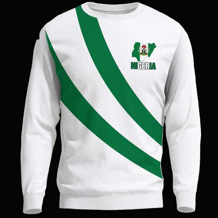 Nigeria Special Flag Sweater Knitted Long-Sleeved Sweater A7 ? Usalast