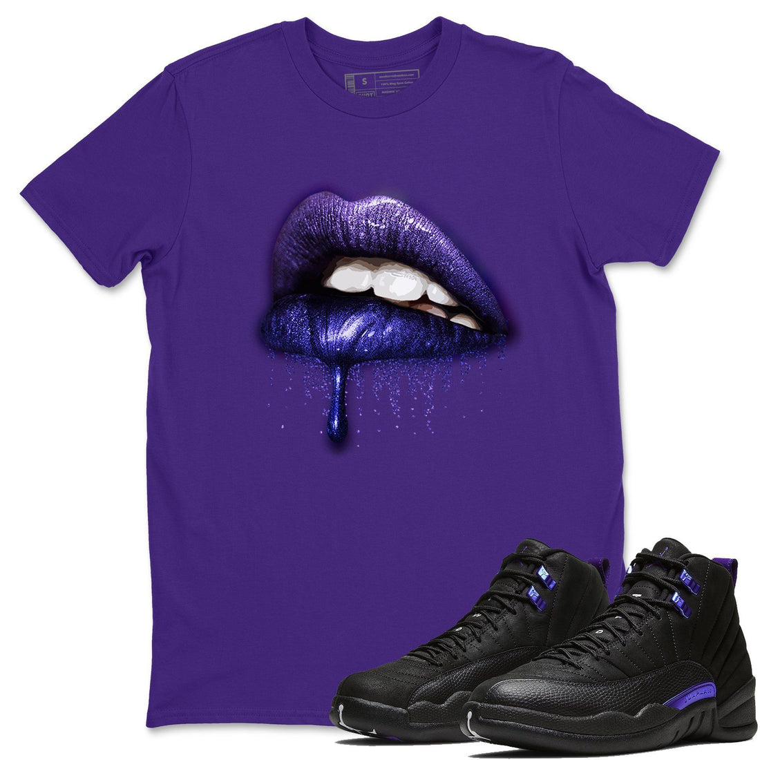 Dripping Lips Unisex Tops - Air Jordan 12 Dark Concord