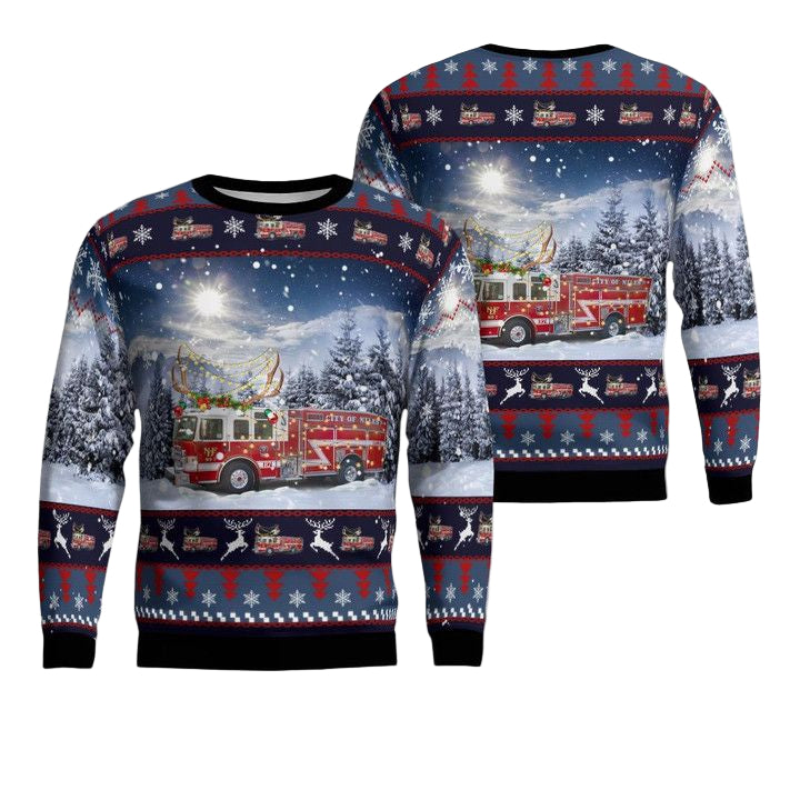 Niles Ohio Niles Fire Department Christmas Sweater 3D ? Usalast