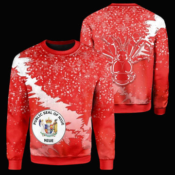 Niue Coat Of Arms Coconut Crab Christmas Sweater ? Red ? X Style ? J83 ? Usalast