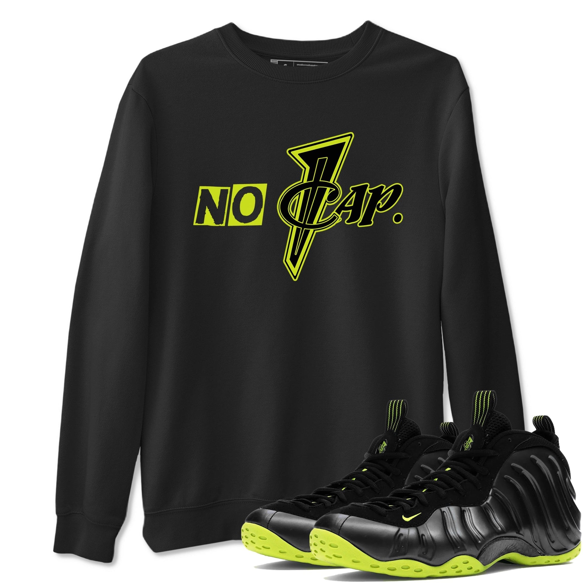 No Cap Sneaker Tees - Air Foamposite One Black Volt