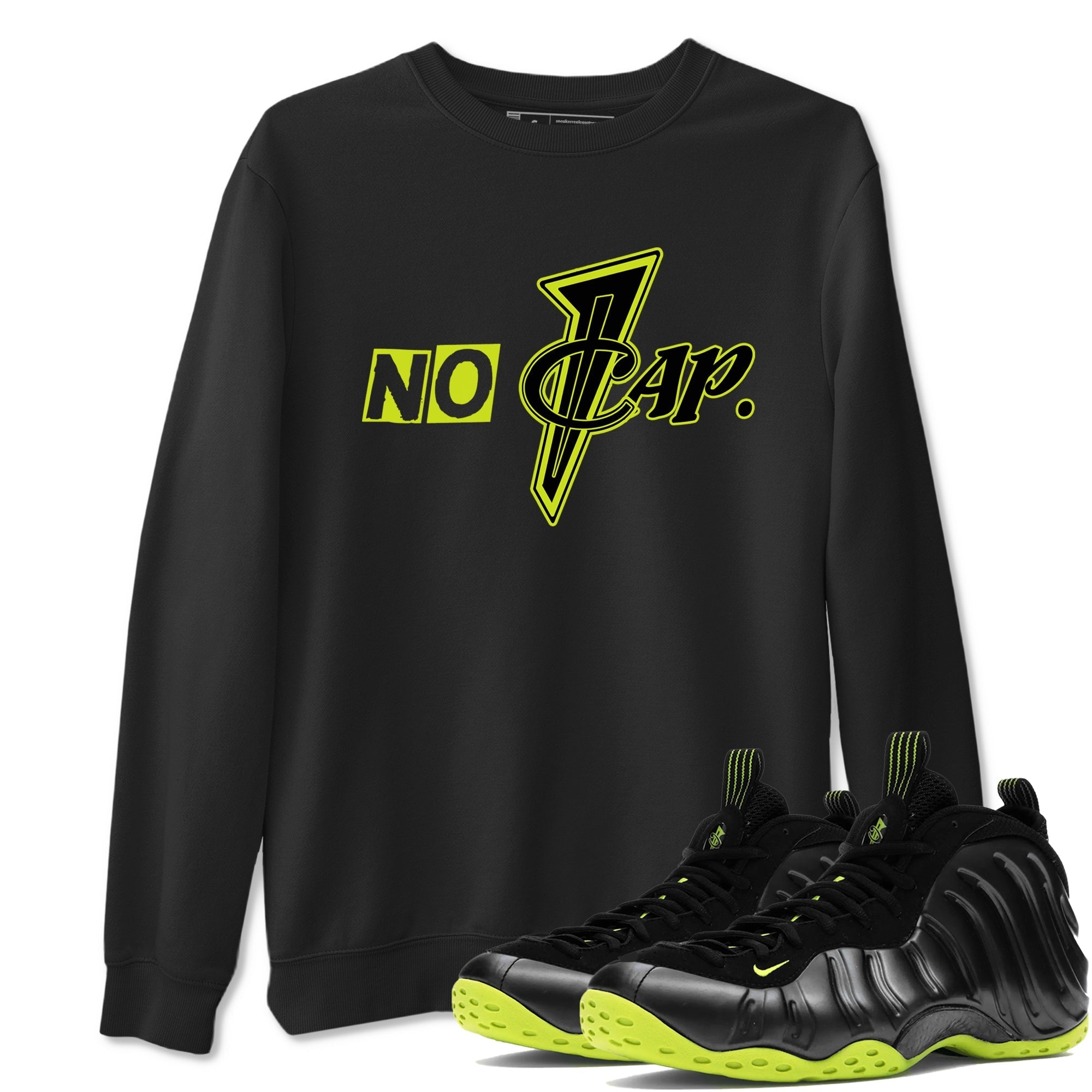 No Cap Sneaker Tees - Air Foamposite One Black Volt