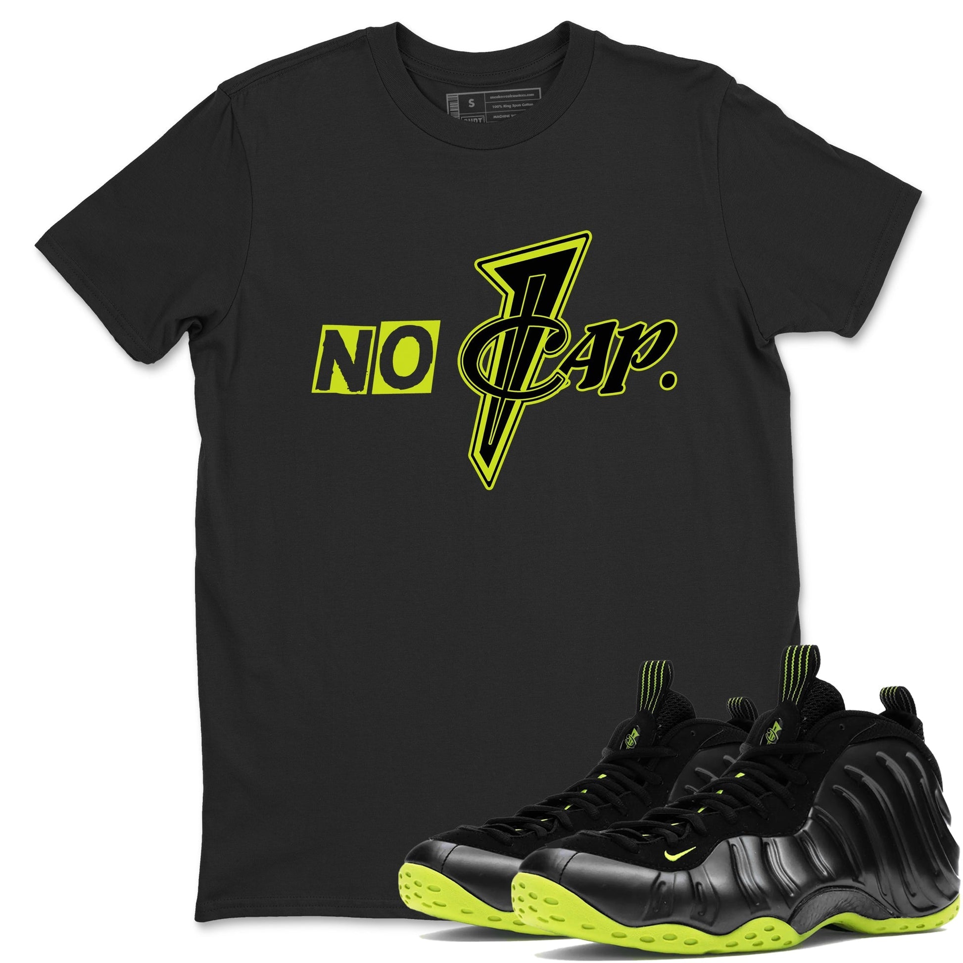 No Cap Sneaker Tees - Air Foamposite One Black Volt