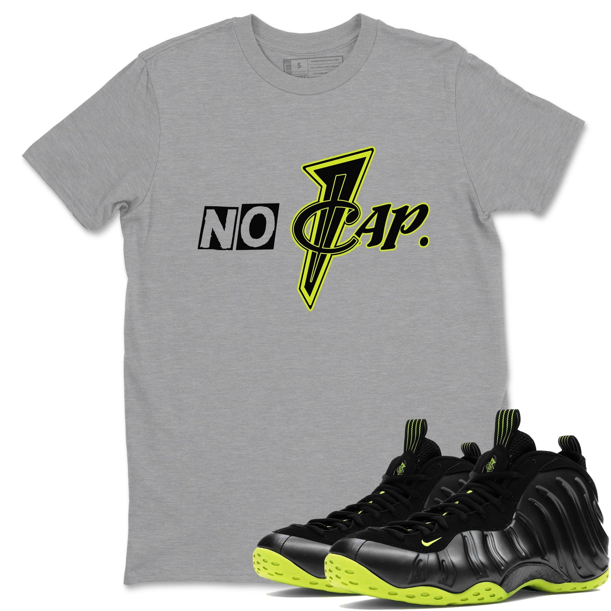 No Cap Sneaker Tees - Air Foamposite One Black Volt