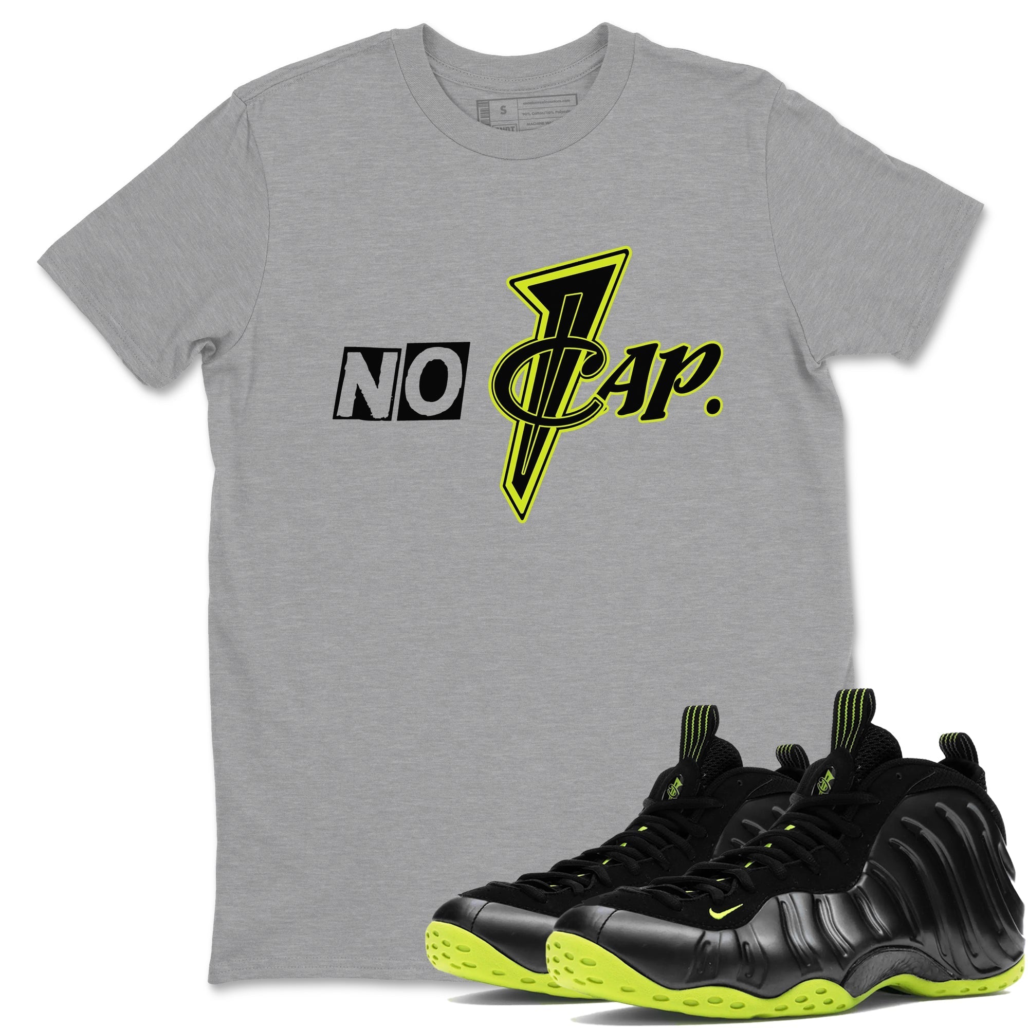 No Cap Sneaker Tees - Air Foamposite One Black Volt