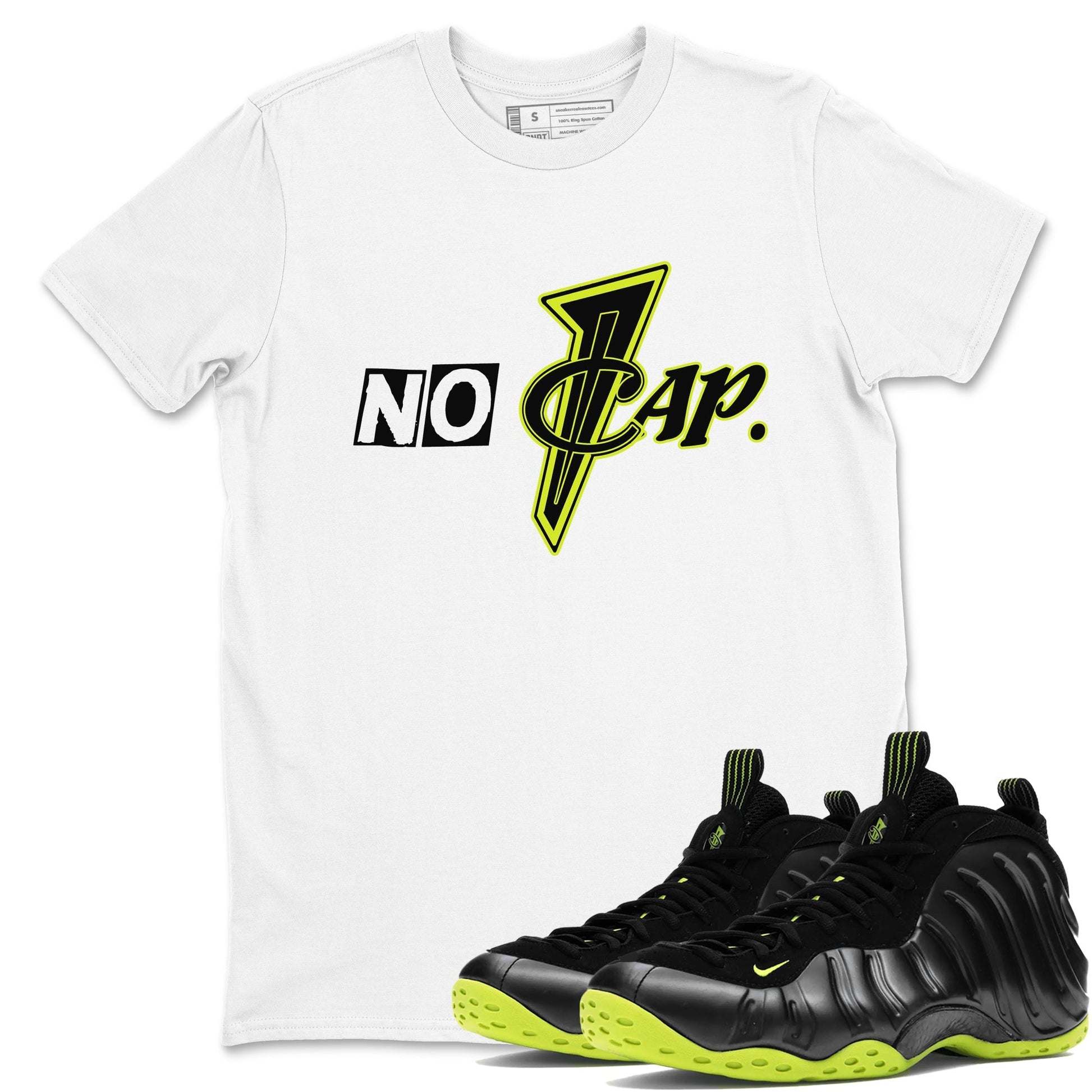 No Cap Sneaker Tees - Air Foamposite One Black Volt
