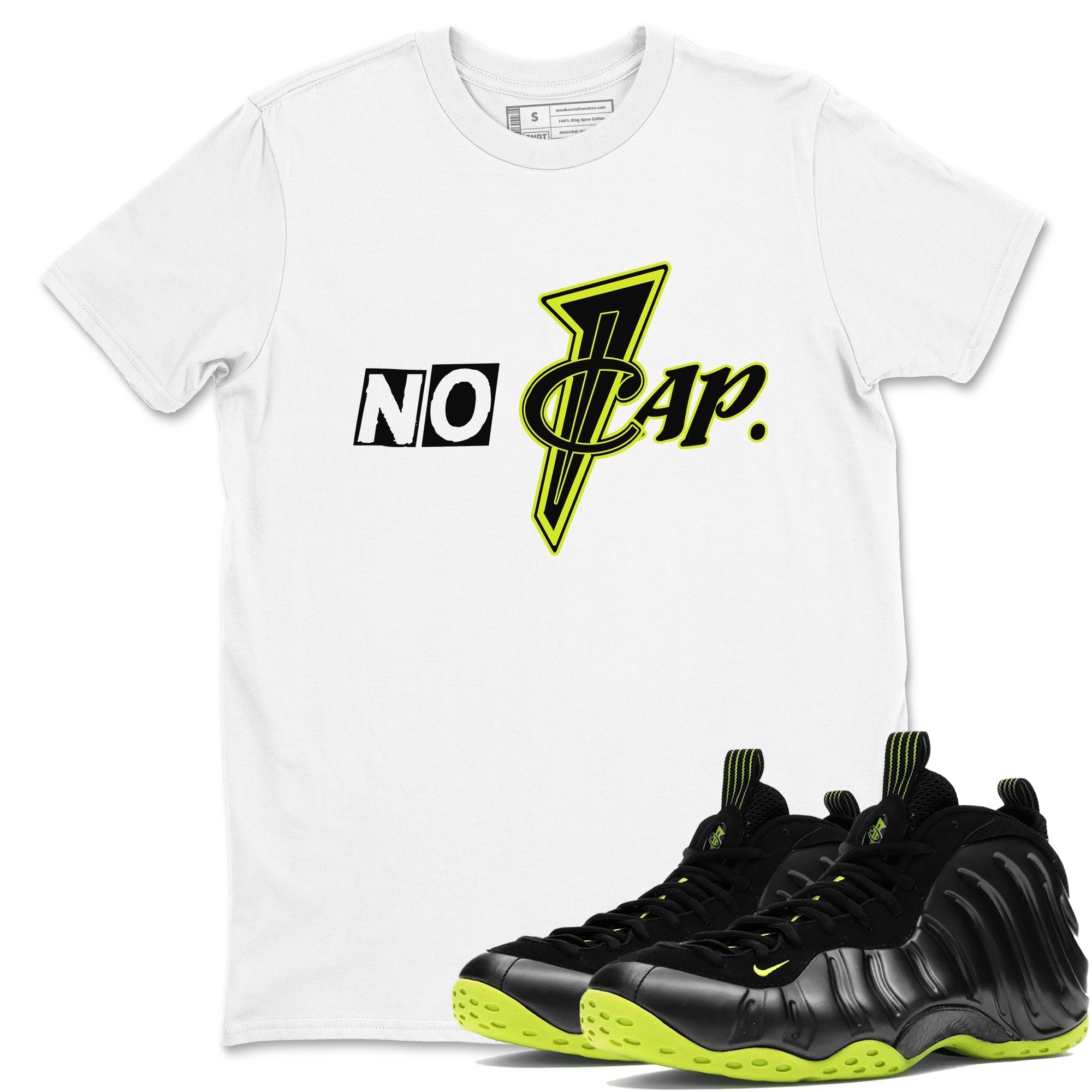 No Cap Sneaker Tees - Air Foamposite One Black Volt