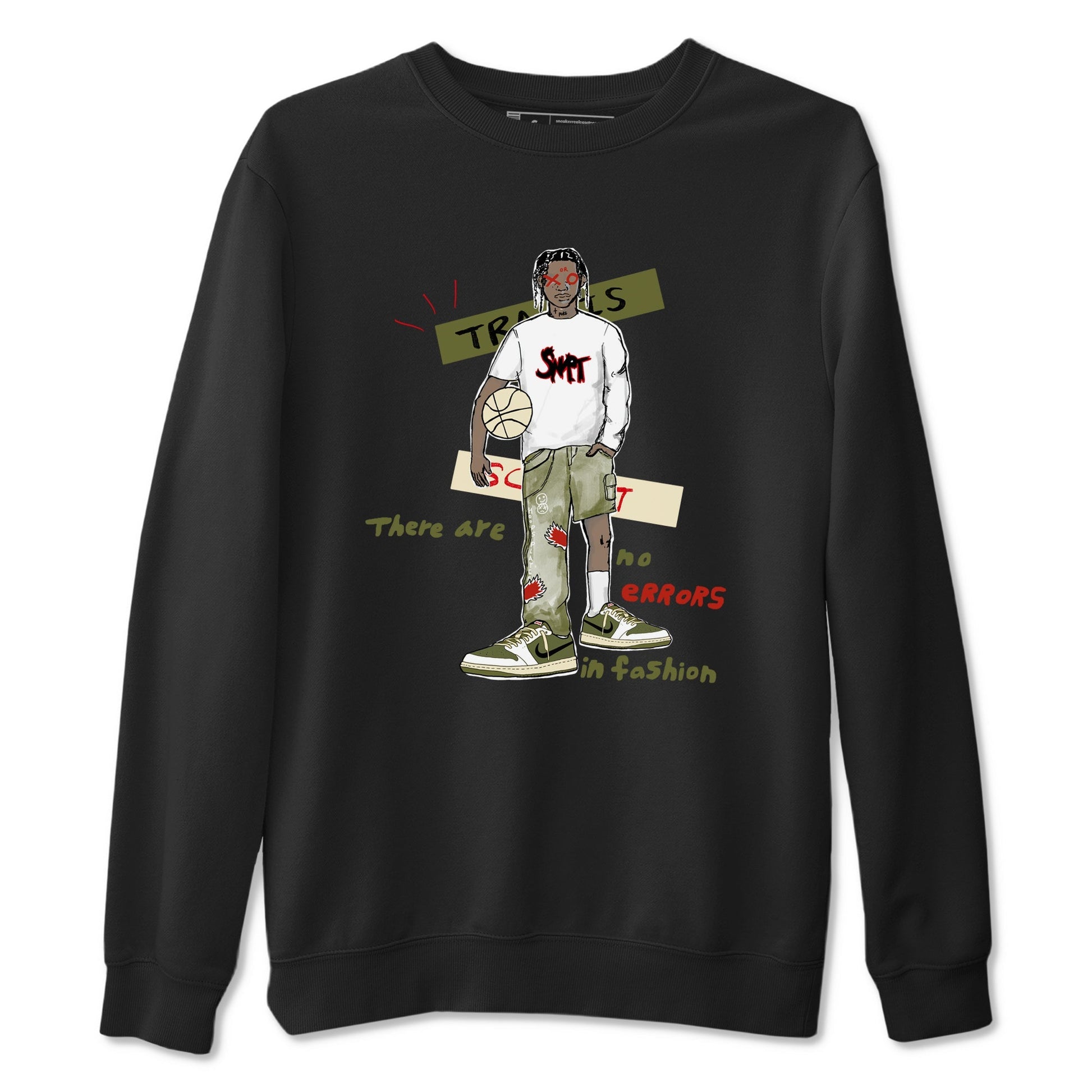 No Errors In Fashion Sneaker Tees - Air Jordan 1 Travis Scott Medium Olive