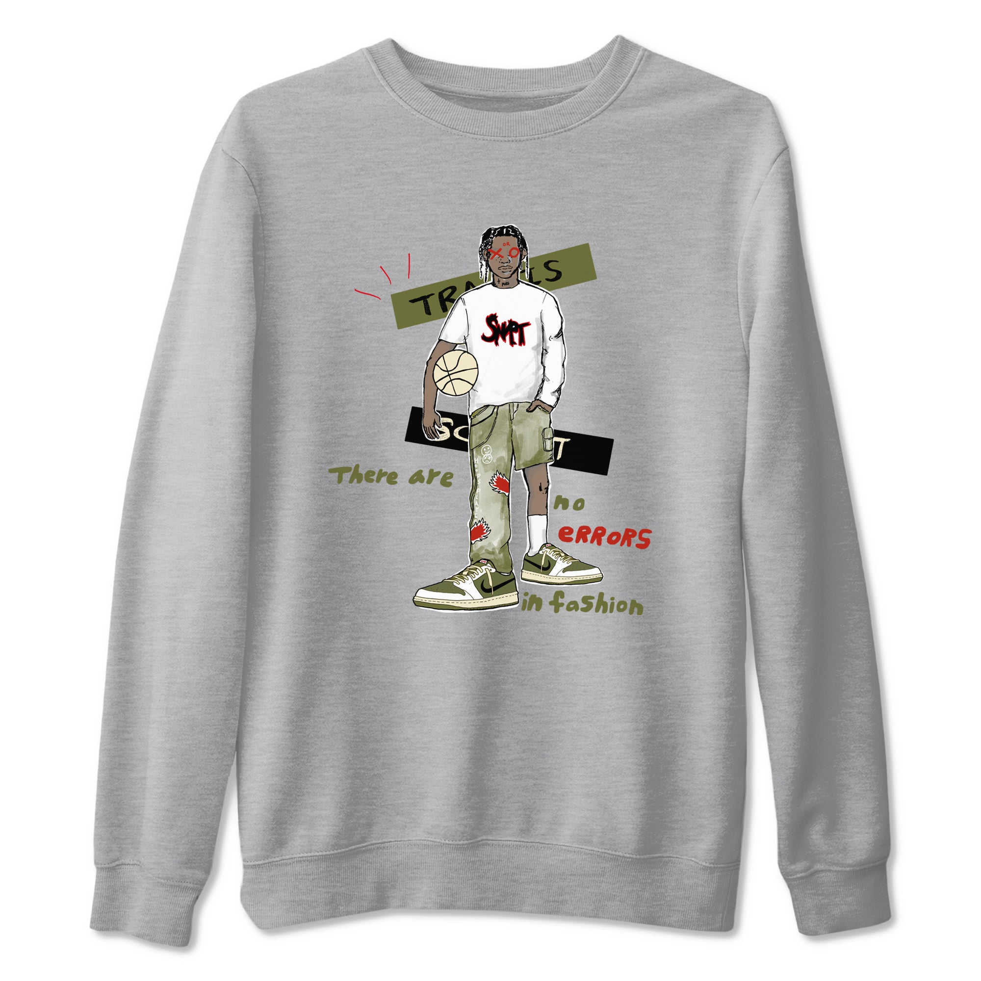 No Errors In Fashion Sneaker Tees - Air Jordan 1 Travis Scott Medium Olive