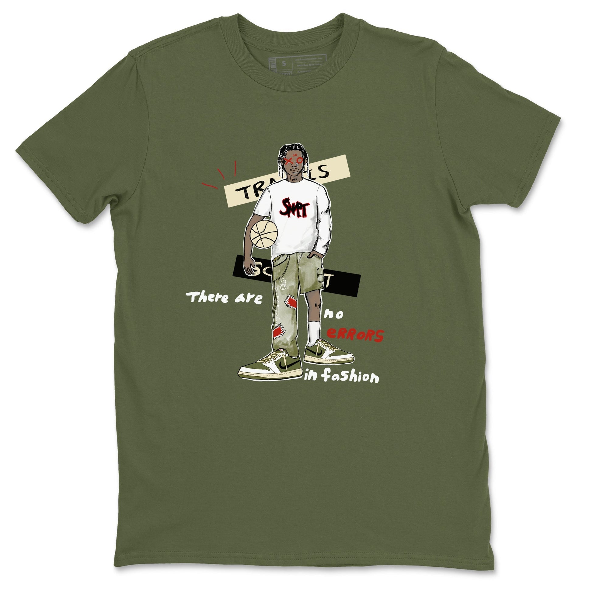 No Errors In Fashion Sneaker Tees - Air Jordan 1 Travis Scott Medium Olive