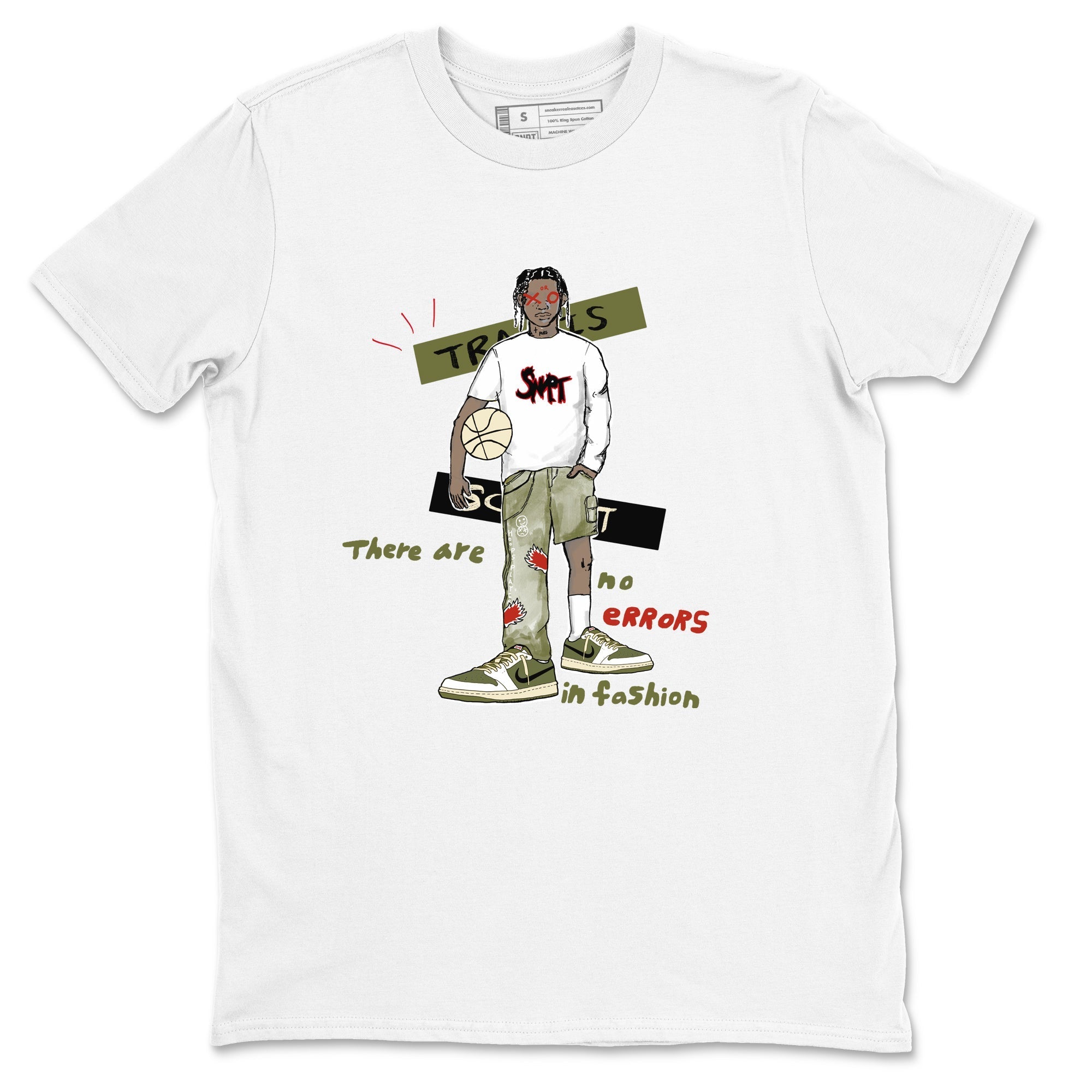 No Errors In Fashion Sneaker Tees - Air Jordan 1 Travis Scott Medium Olive