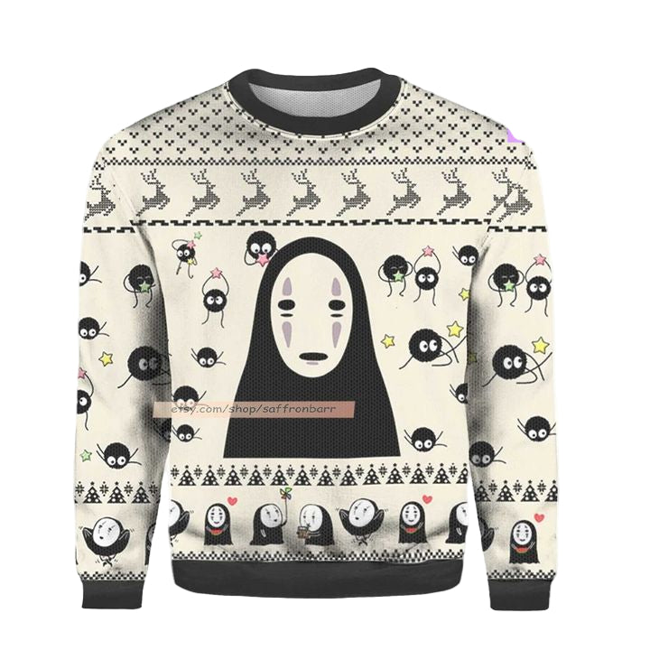 No Face Merry 2022 No Face All Over Print 3d Ugly Christmas Sweater ? Usalast