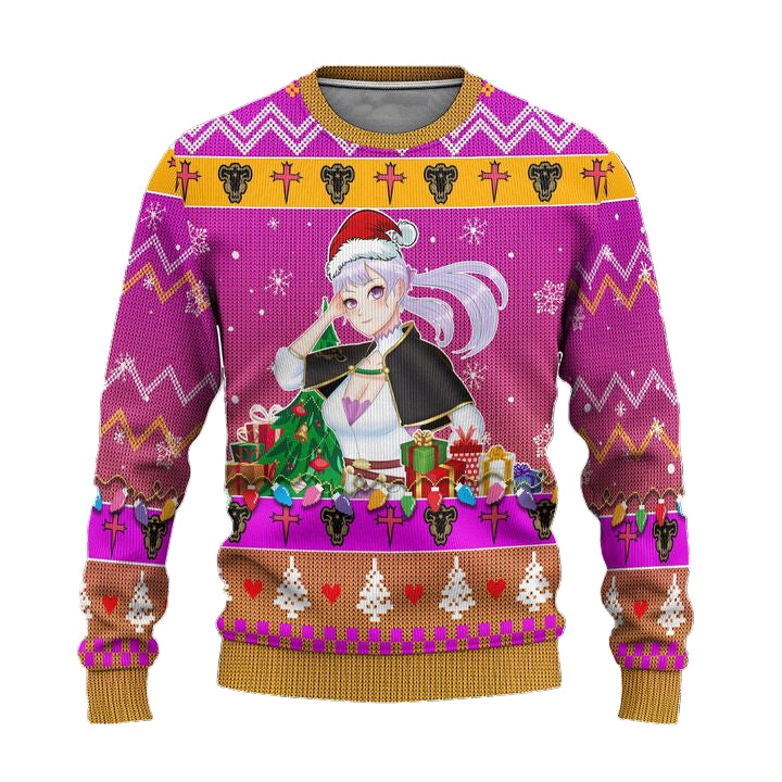 Noelle Silva Anime Ugly Christmas Sweater Black Clover Xmas Gift ? Usalast