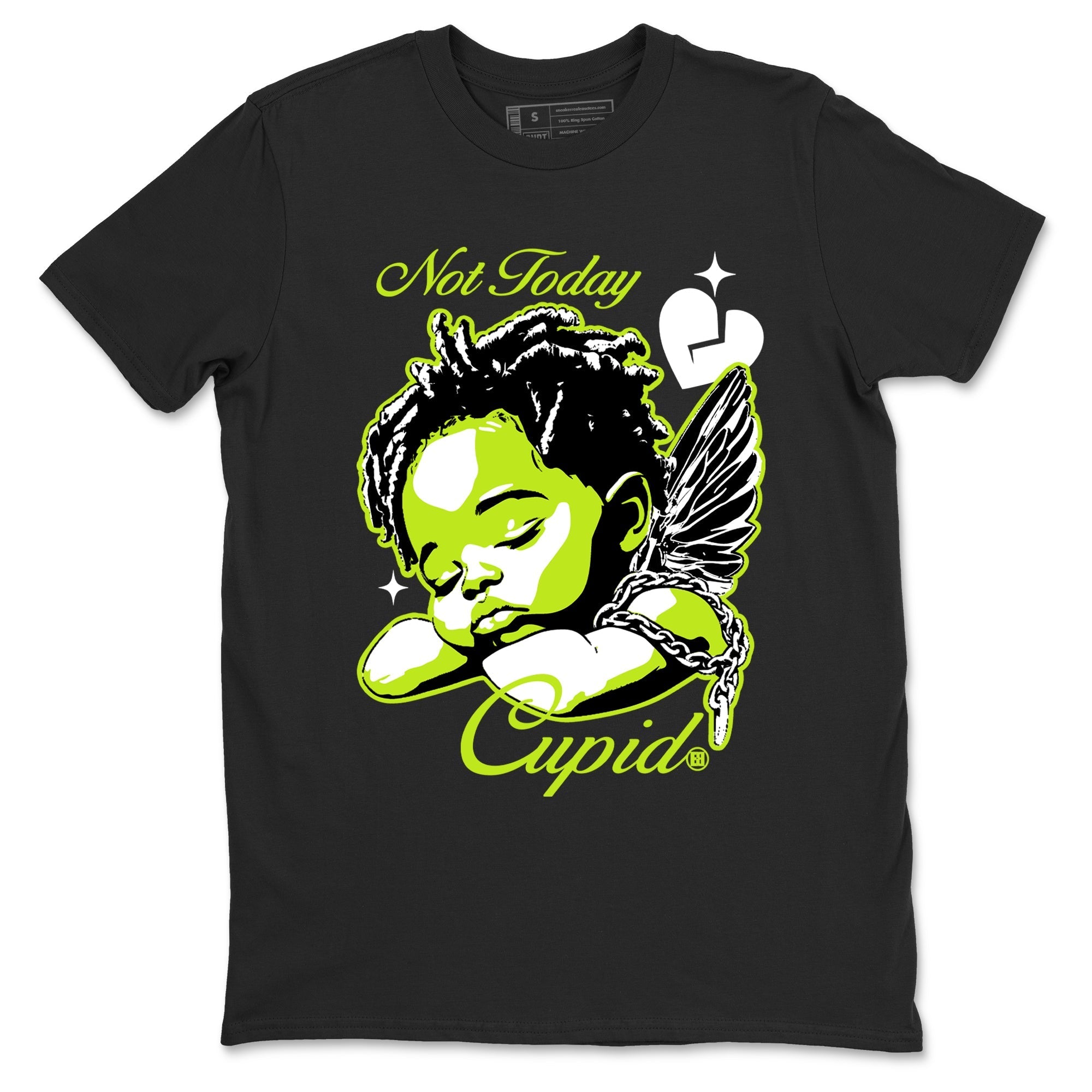 Not Today Cupid Sneaker Tees - Air Foamposite One Black Volt