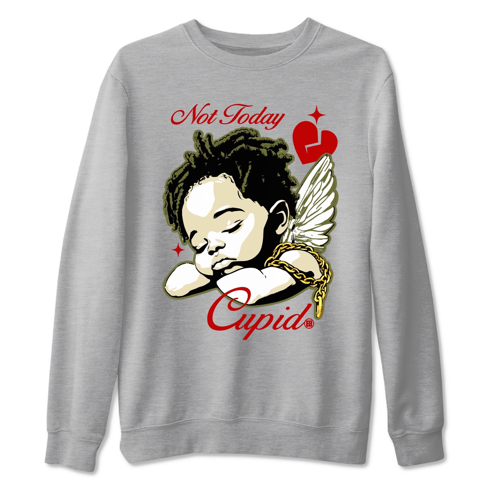 Not Today Cupid Sneaker Tees - Air Jordan 1 Travis Scott Medium Olive