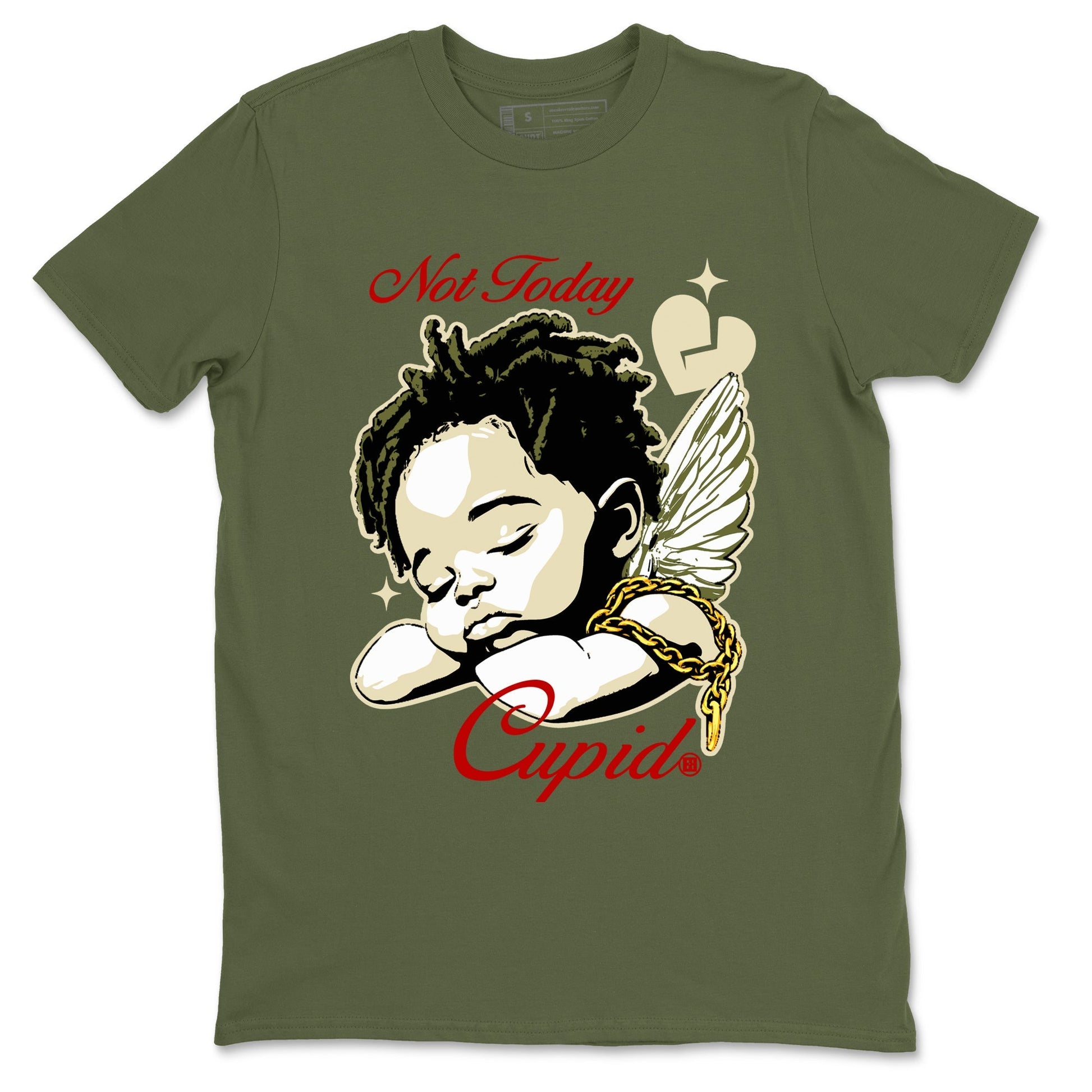 Not Today Cupid Sneaker Tees - Air Jordan 1 Travis Scott Medium Olive