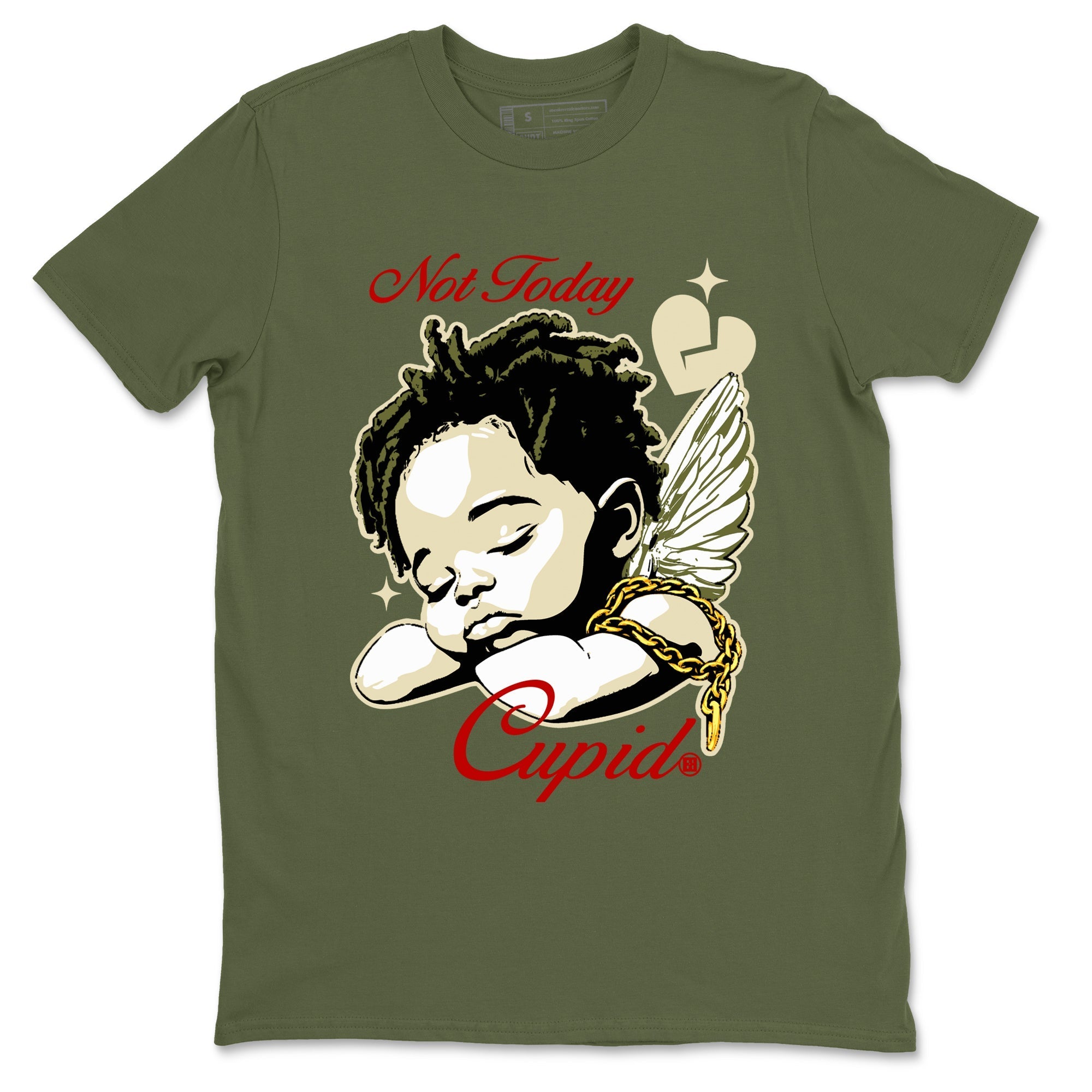 Not Today Cupid Sneaker Tees - Air Jordan 1 Travis Scott Medium Olive