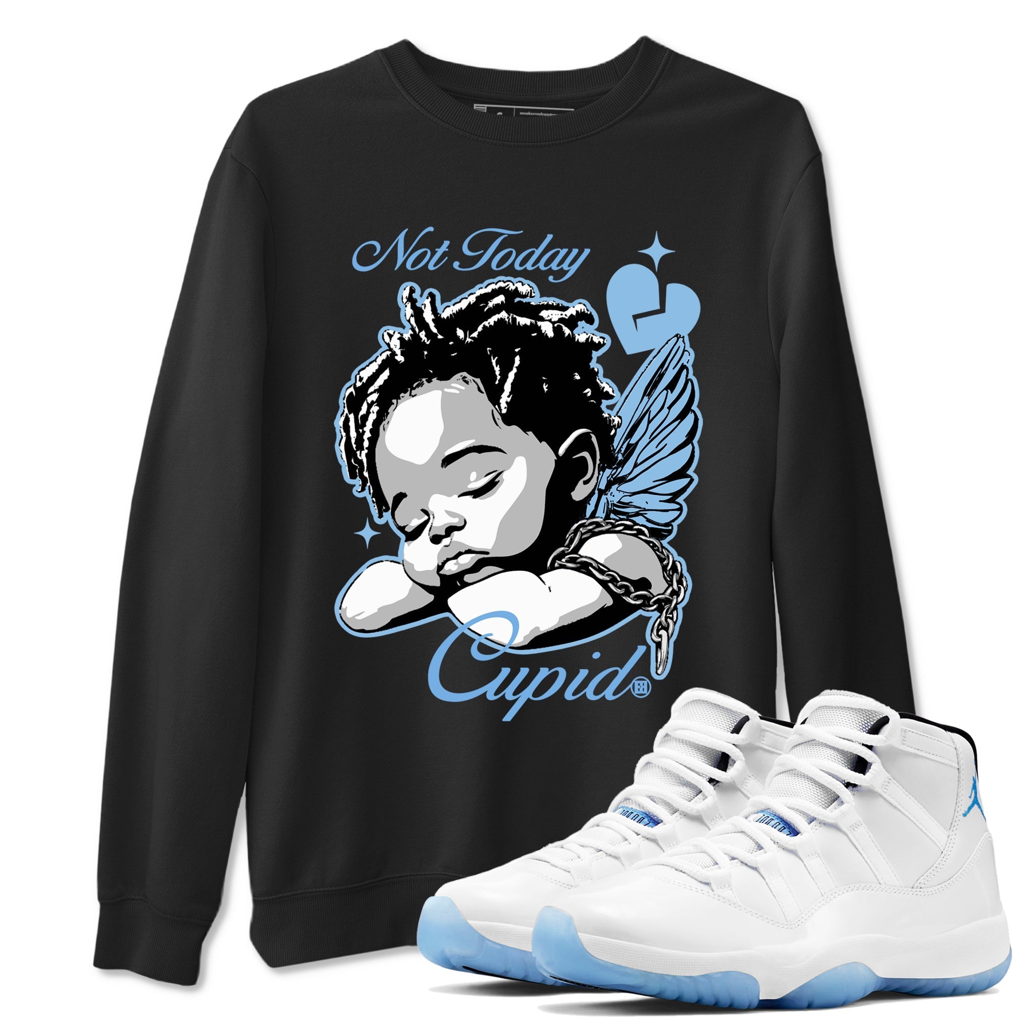 Not Today Cupid Sneaker Tees - Air Jordan 11 Legend Blue
