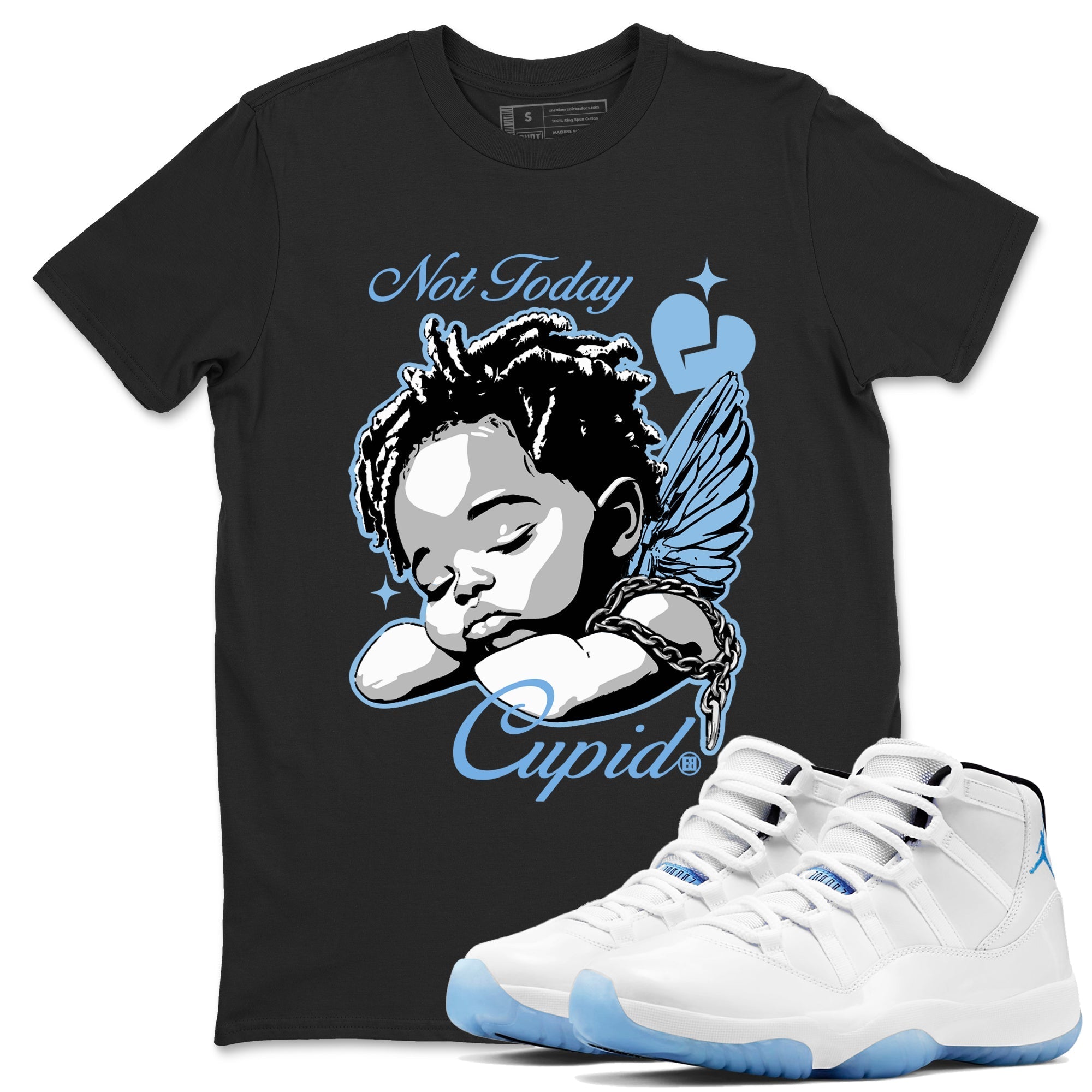 Not Today Cupid Sneaker Tees - Air Jordan 11 Legend Blue