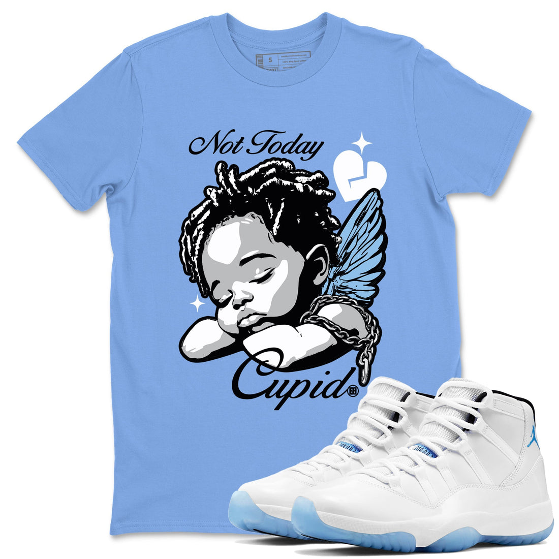 Not Today Cupid Sneaker Tees - Air Jordan 11 Legend Blue