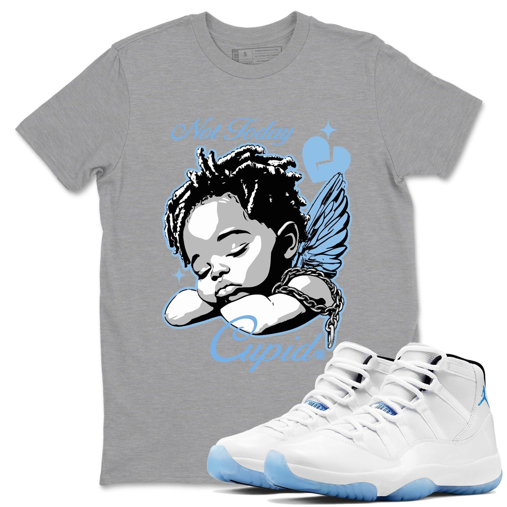 Not Today Cupid Sneaker Tees - Air Jordan 11 Legend Blue